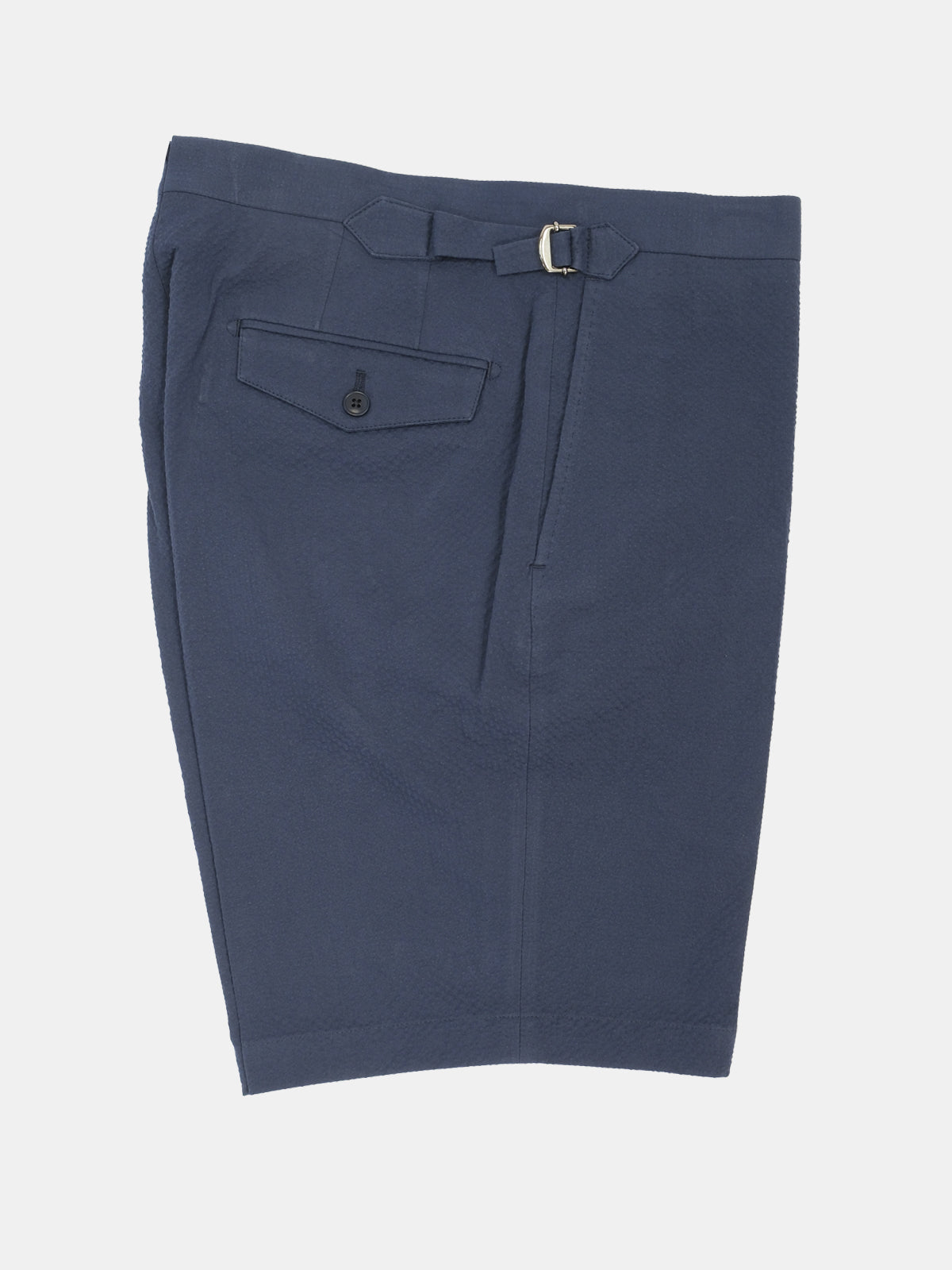 Marmi Bermuda - Mid Blue Cotton Seersucker - Lucky Last