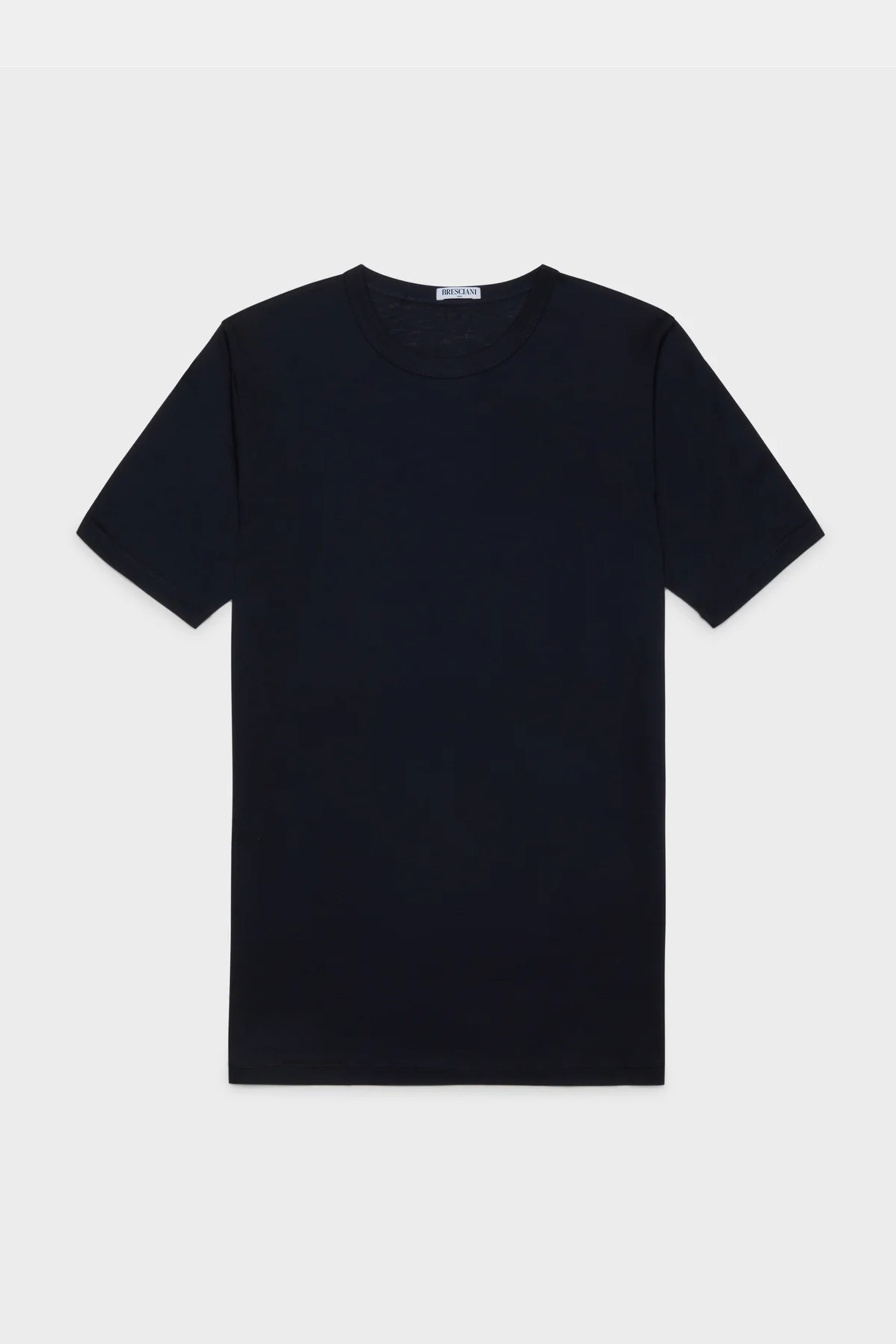Bresciani Fitted Cotton Tee - Navy