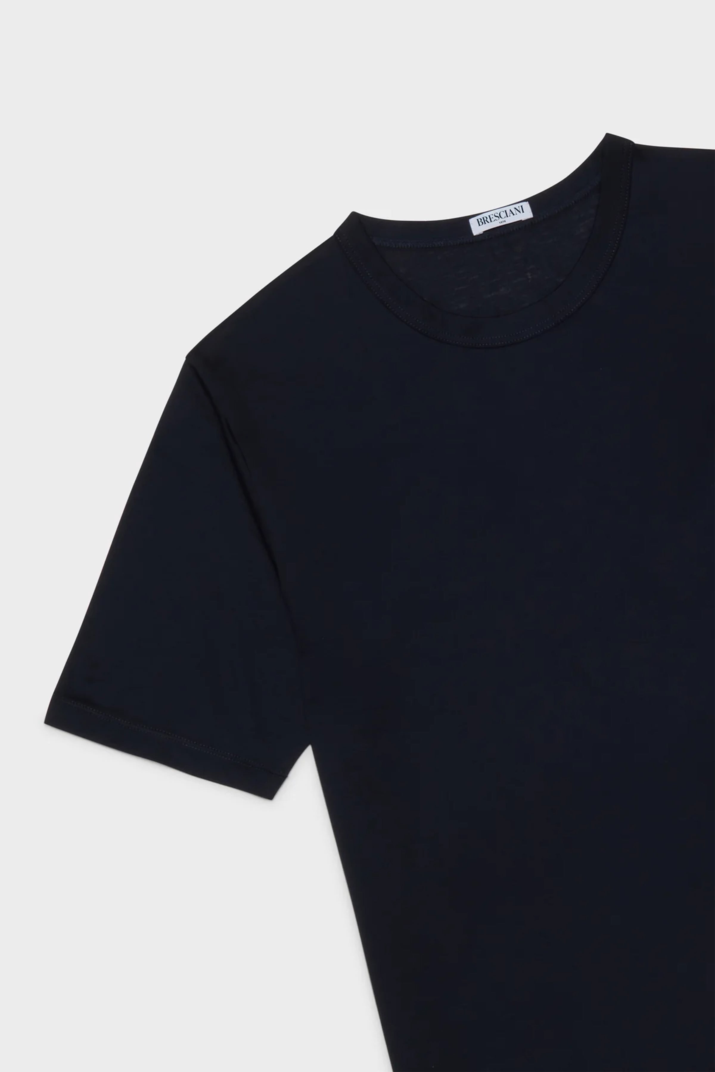 Bresciani Fitted Cotton Tee - Navy