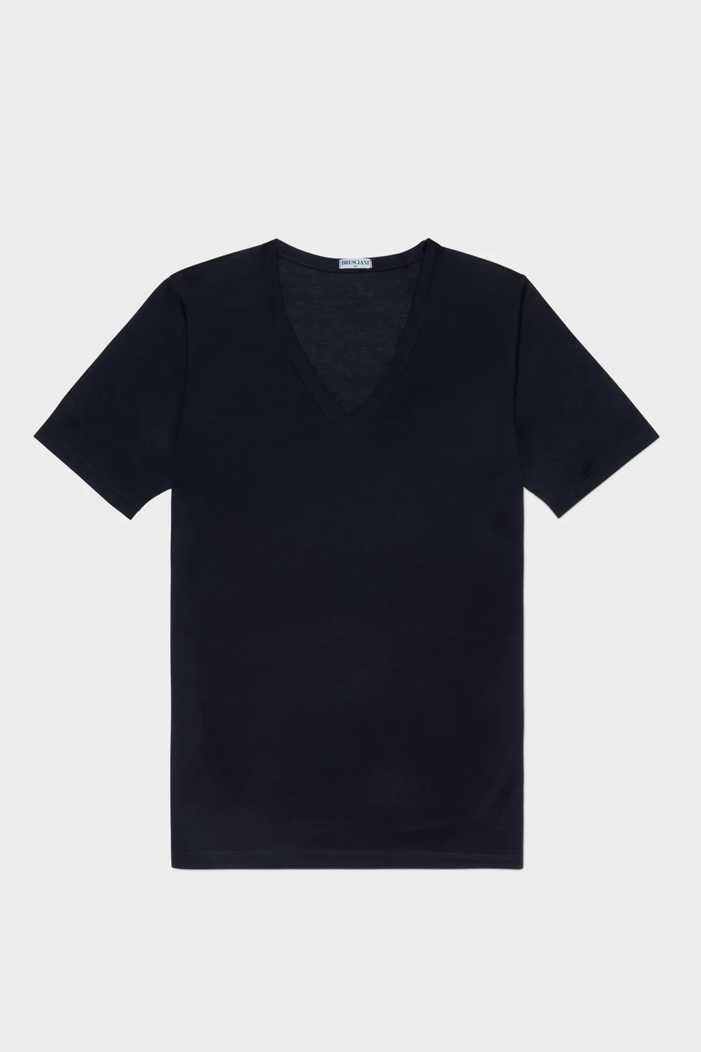 Bresciani V-Neck T-Shirt - Navy