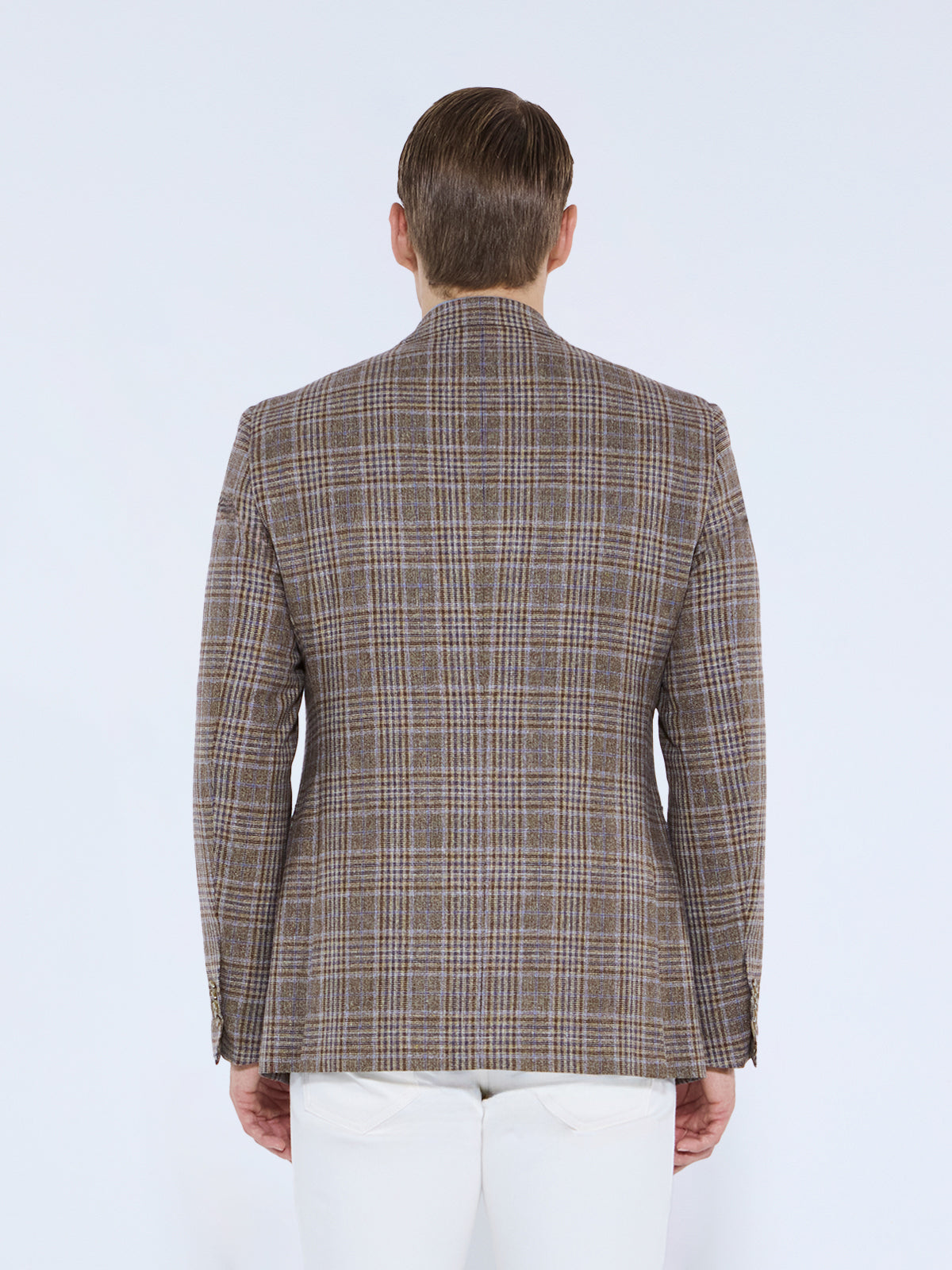Scala Blazer - Brown & Blue Overcheck - LUCKY LAST