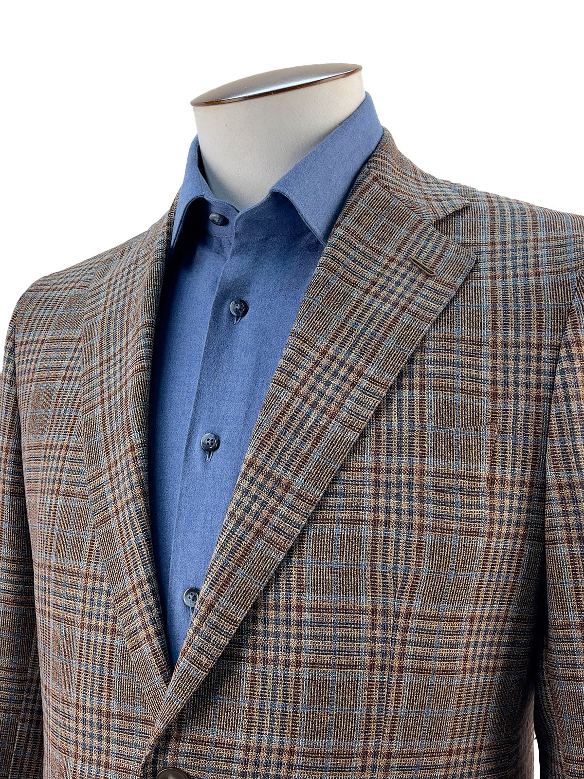 Scala Blazer - Brown & Blue Overcheck - LUCKY LAST