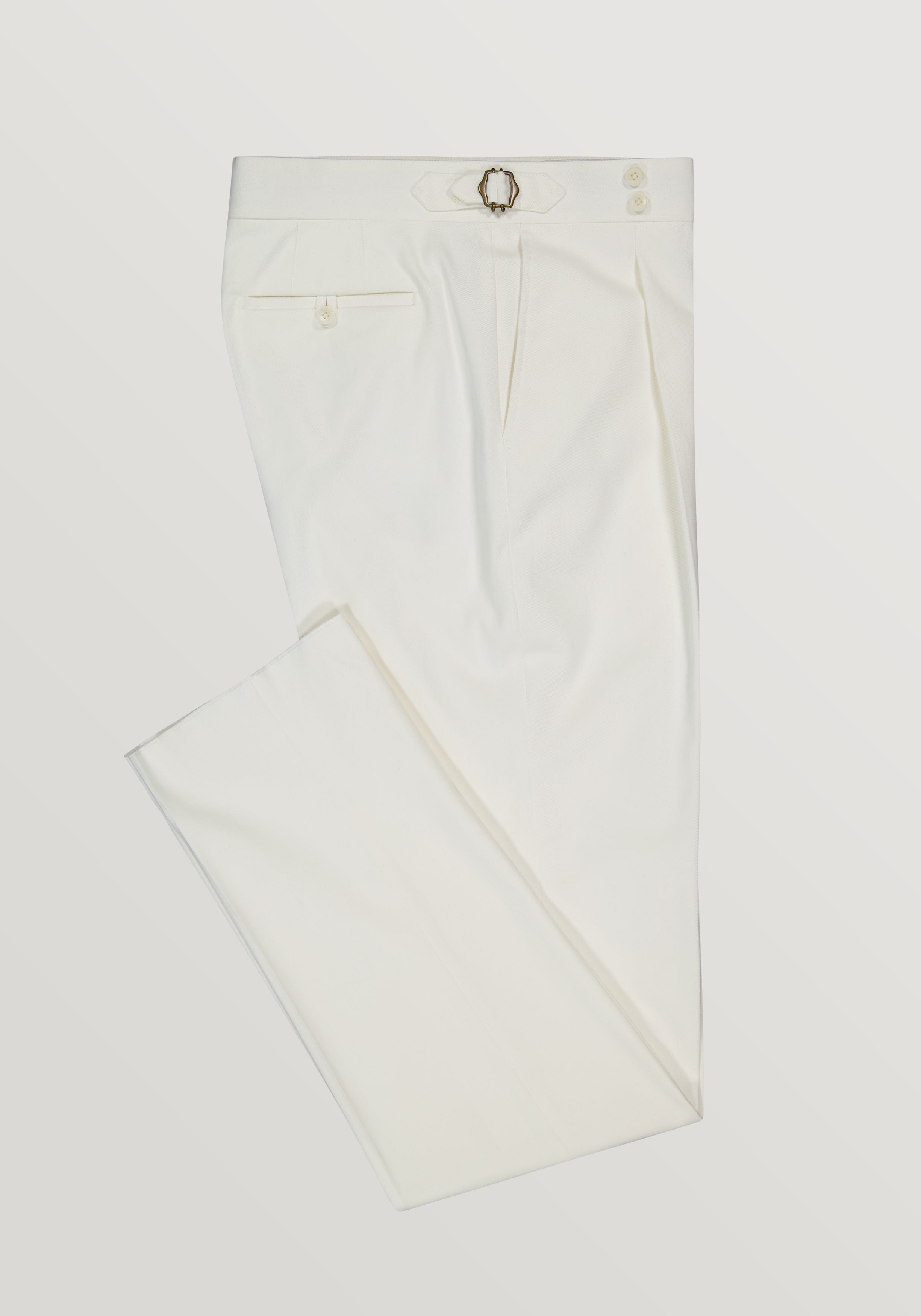 Brushed Cotton Trouser -  Winter White
