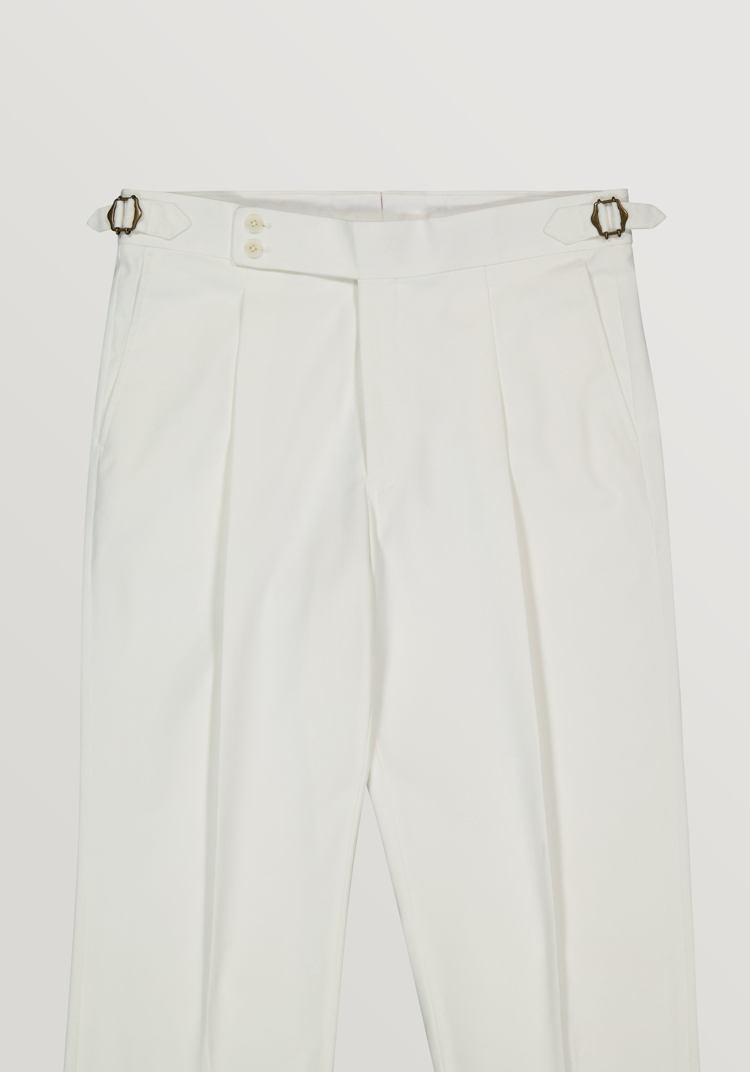 Brushed Cotton Trouser -  Winter White