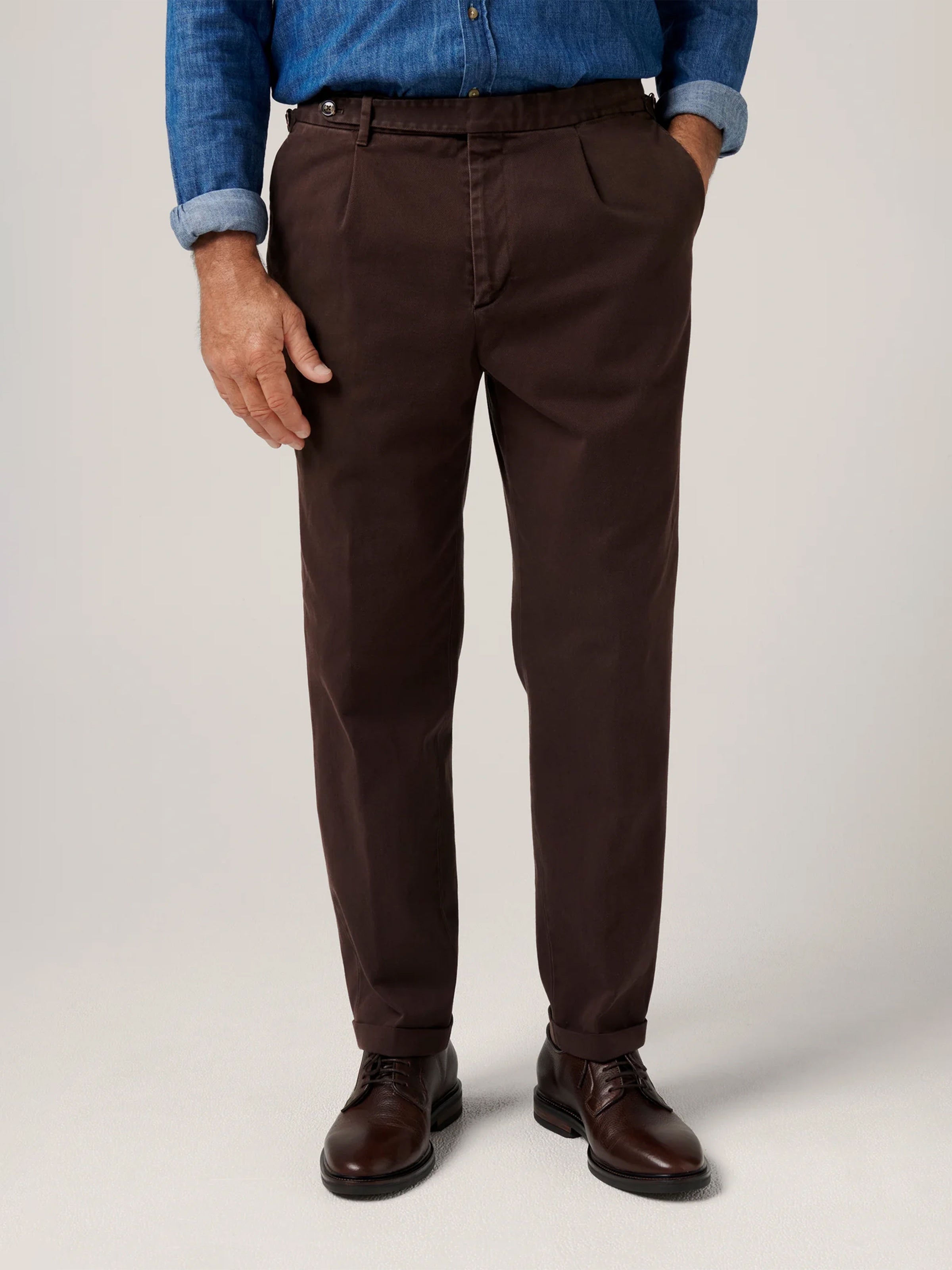 Christian Kimber Buller Carrot-Fit Chino - Chocolate