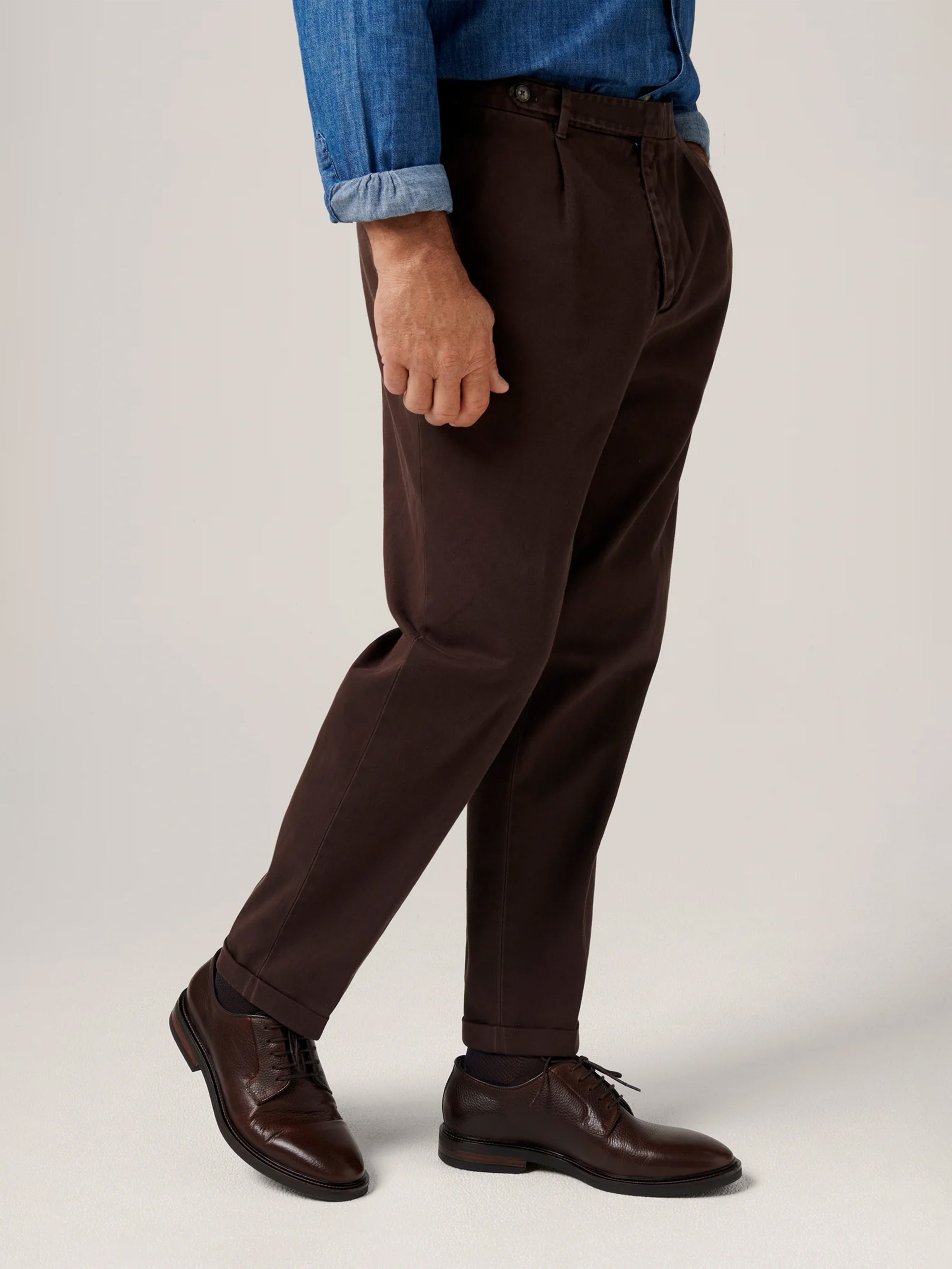 Christian Kimber Buller Carrot-Fit Chino - Chocolate