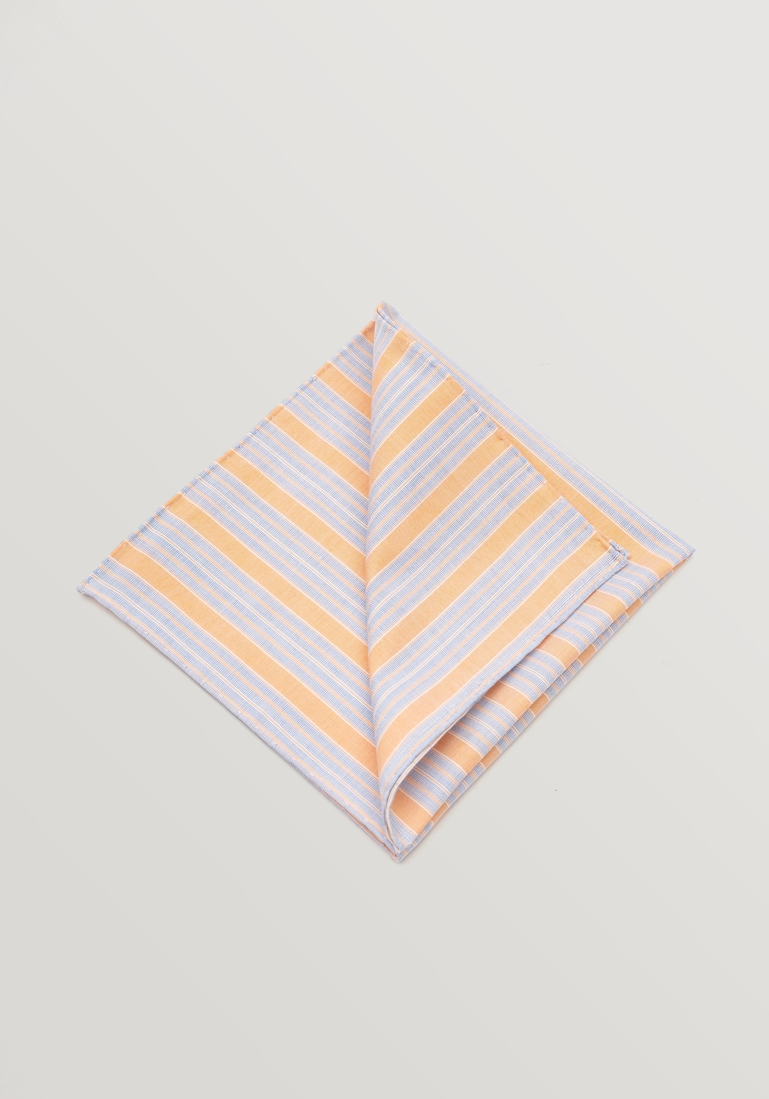 Simonnot Godard Cotton Pochette - Orange and Blue Stripe