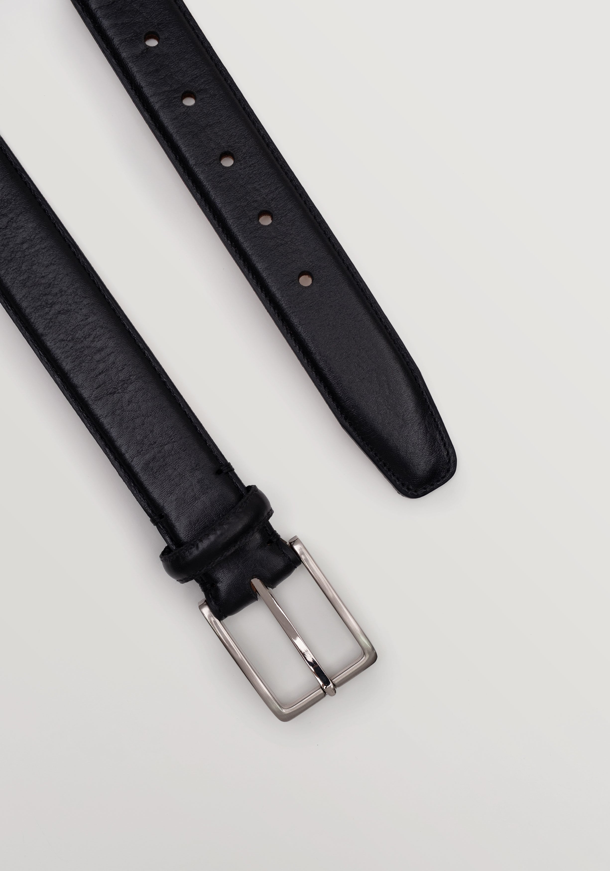 Pebble Grain 35mm Belt - Black