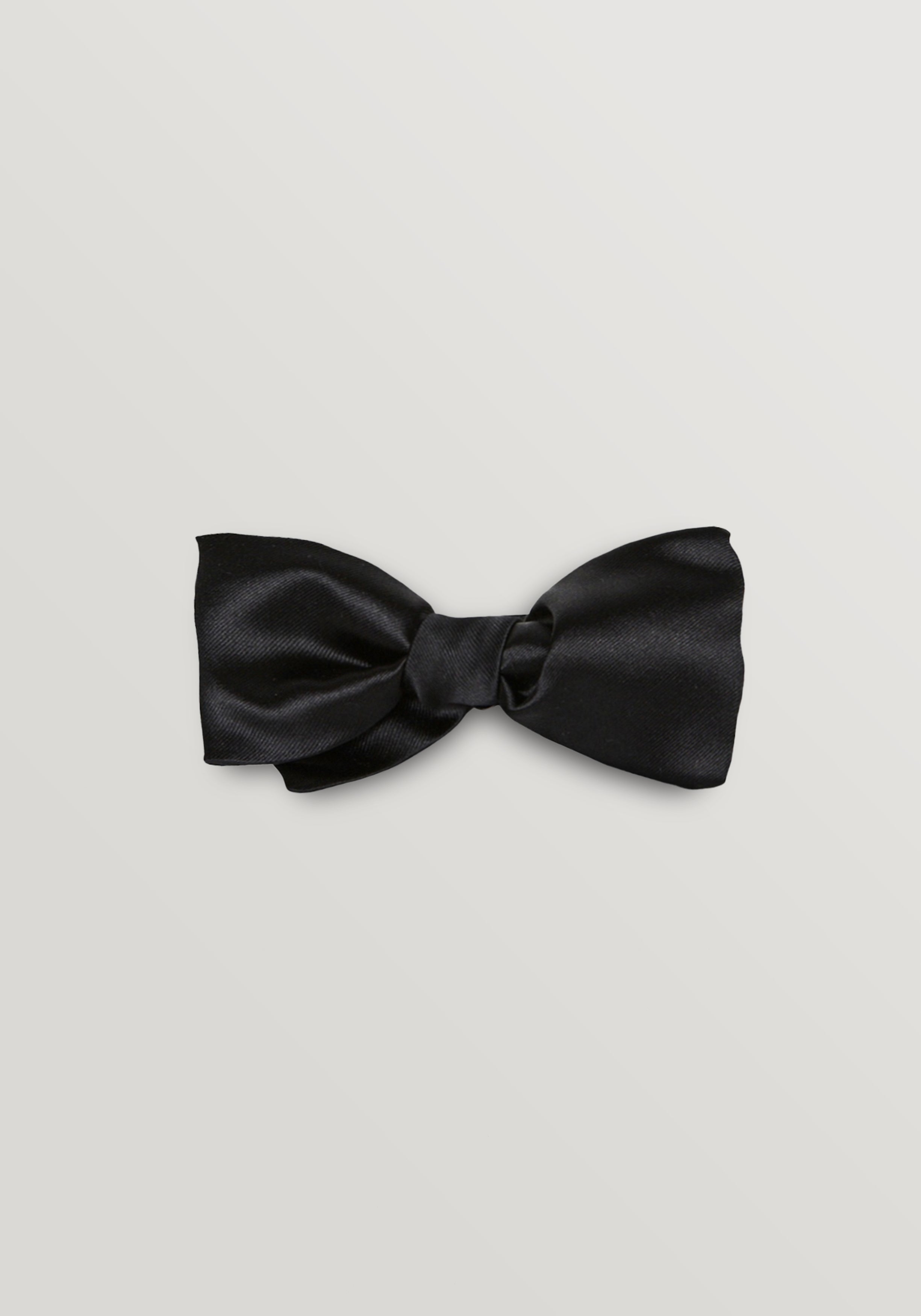 6cm Silk Twill Self-Tie Bow Tie - Black