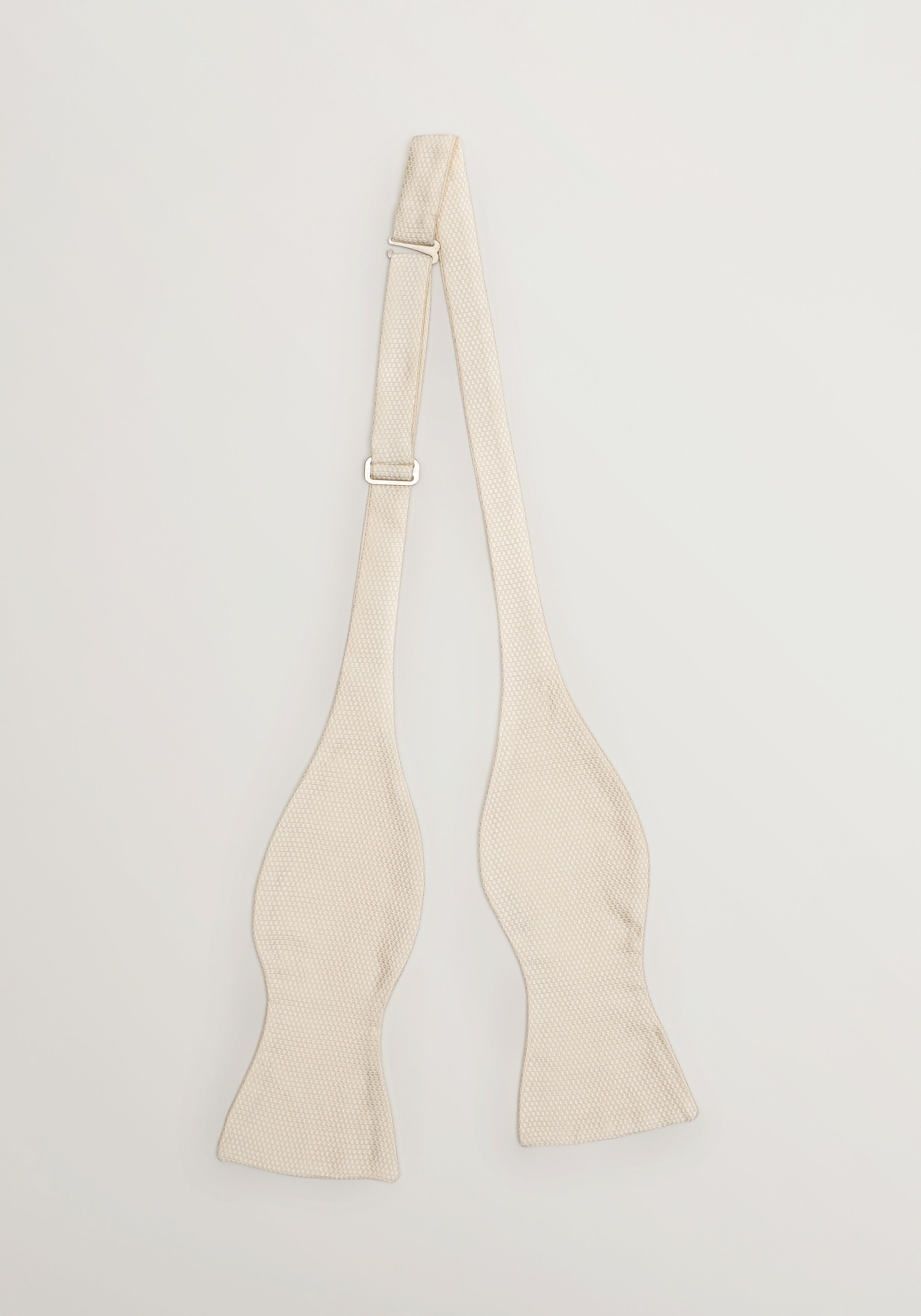 Grenadine Silk Bow Tie - Cream