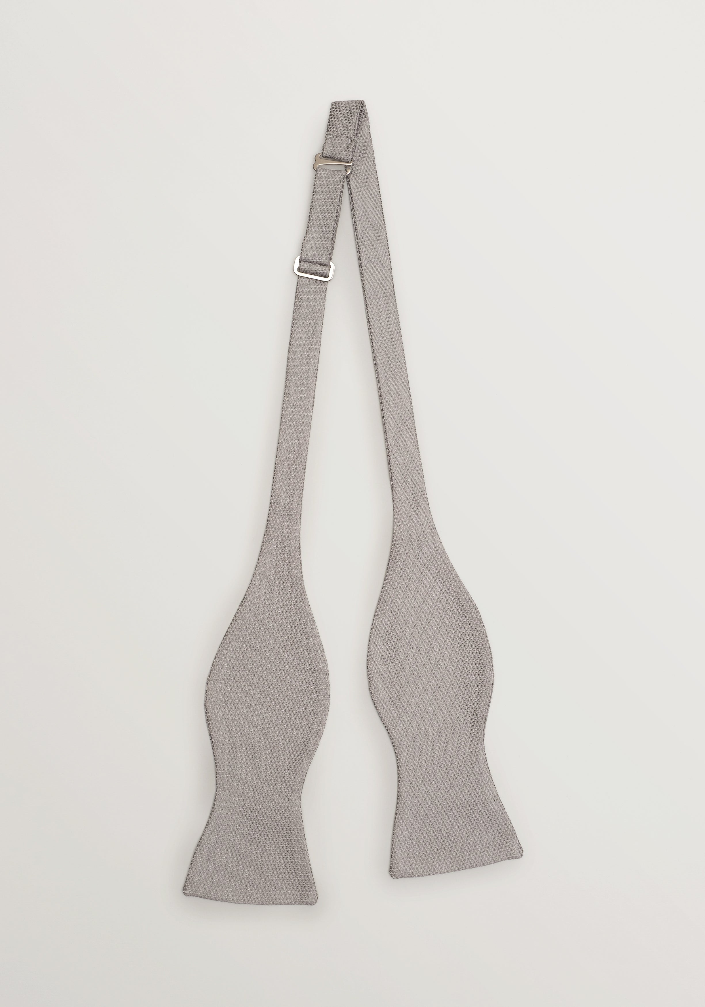 Grenadine Silk Bow Tie - Silver