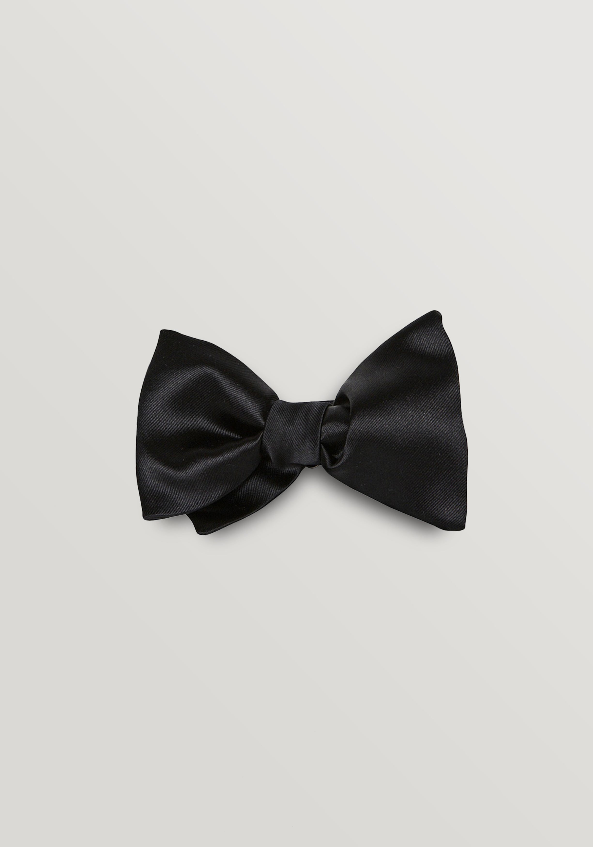 8cm Silk Twill Self-Tie Bow Tie - Black