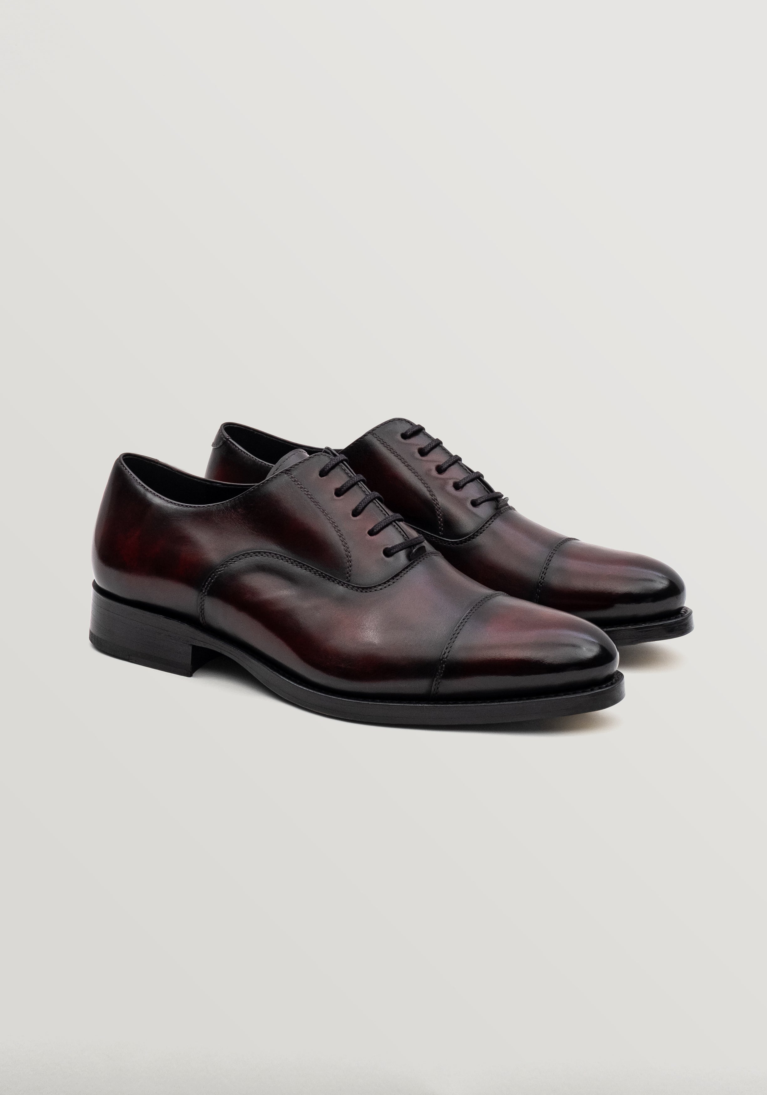 Hand-Grade Patina Oxford Shoe - Oxblood