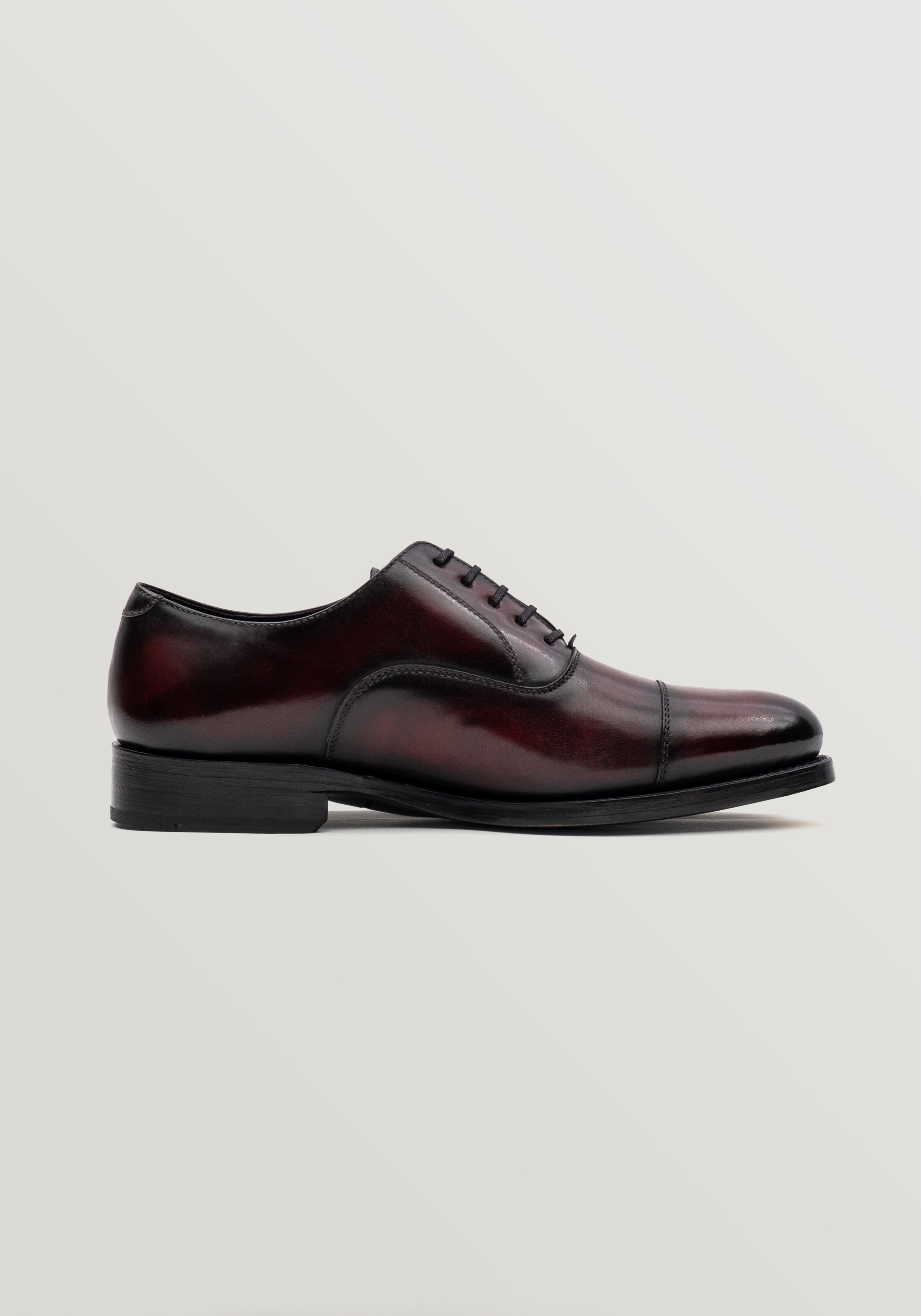 Hand-Grade Patina Oxford Shoe - Oxblood