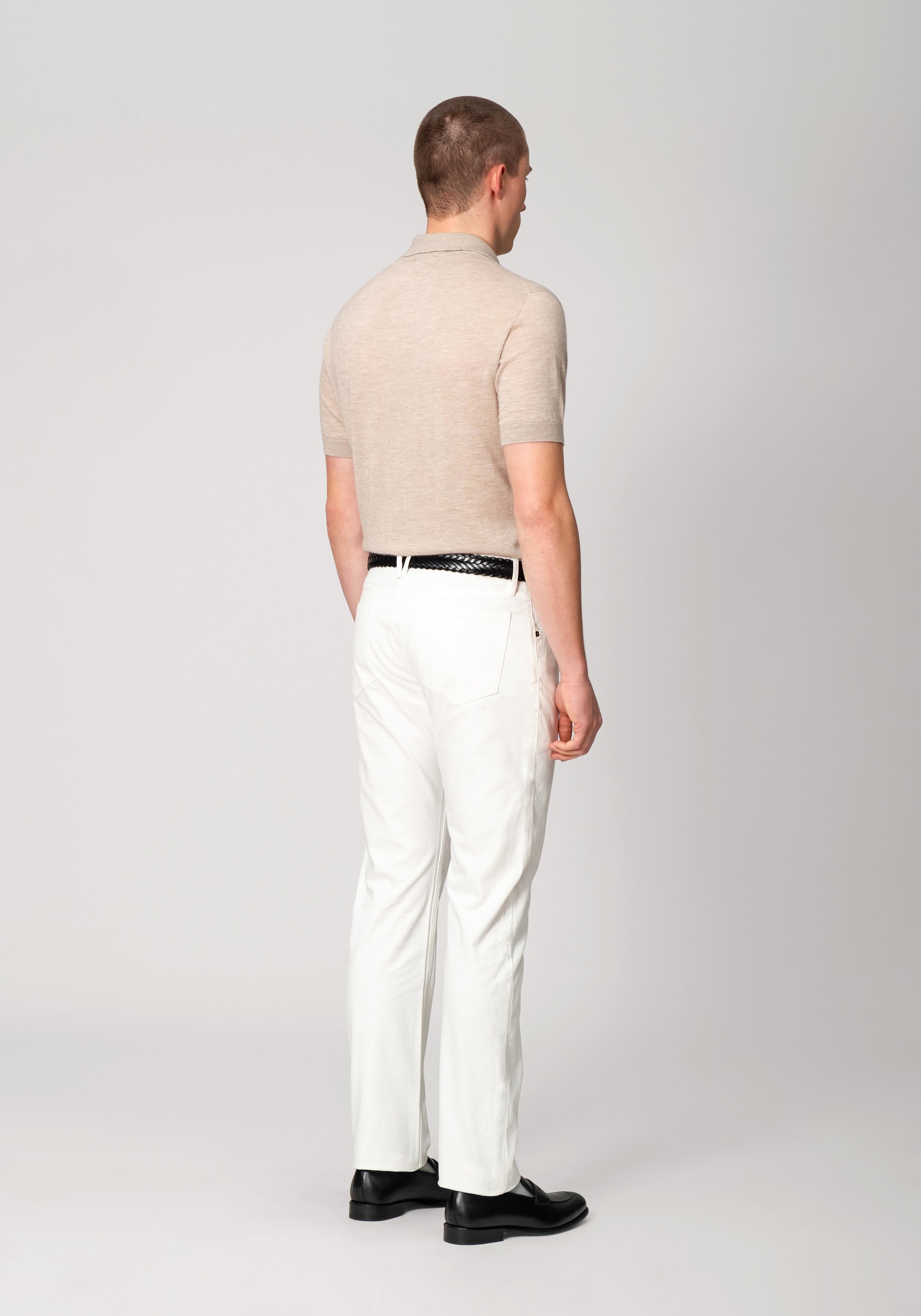 Broken Twill Five Pocket Pant - White