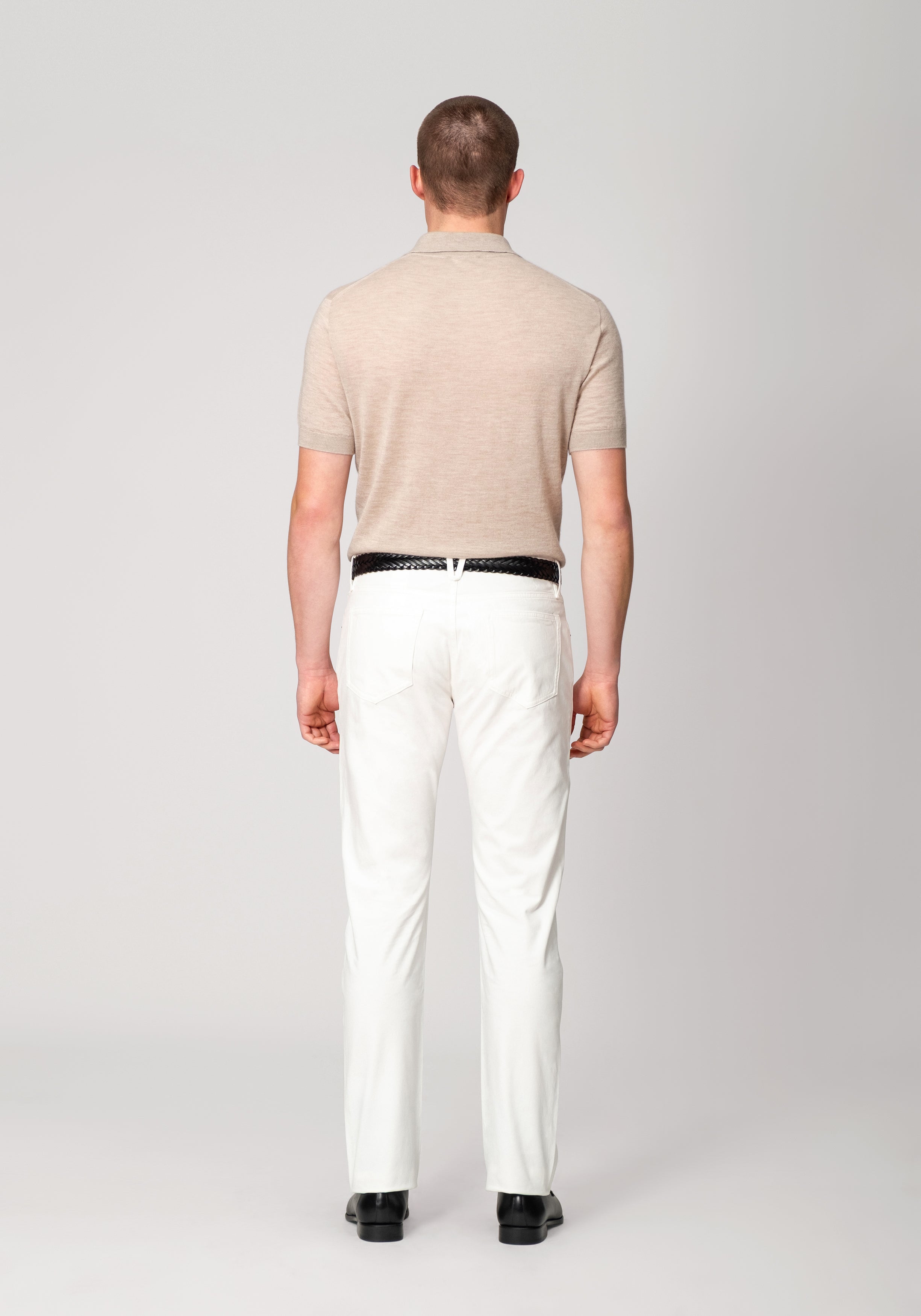 Broken Twill Five Pocket Pant - White