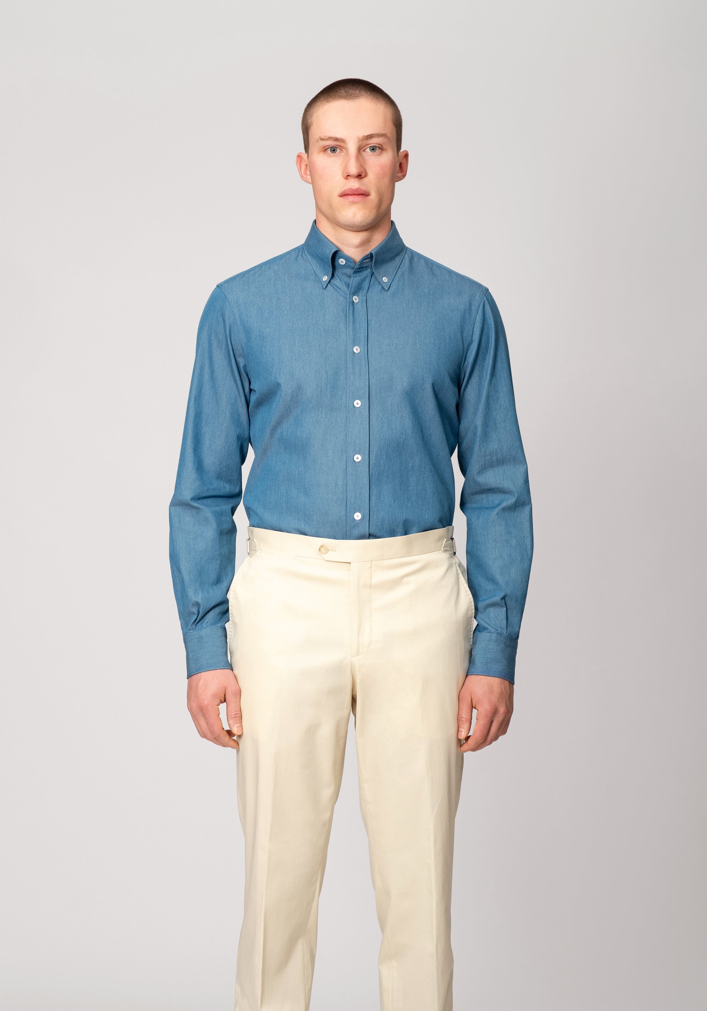 Serpico Washed Denim Button Down - Drift