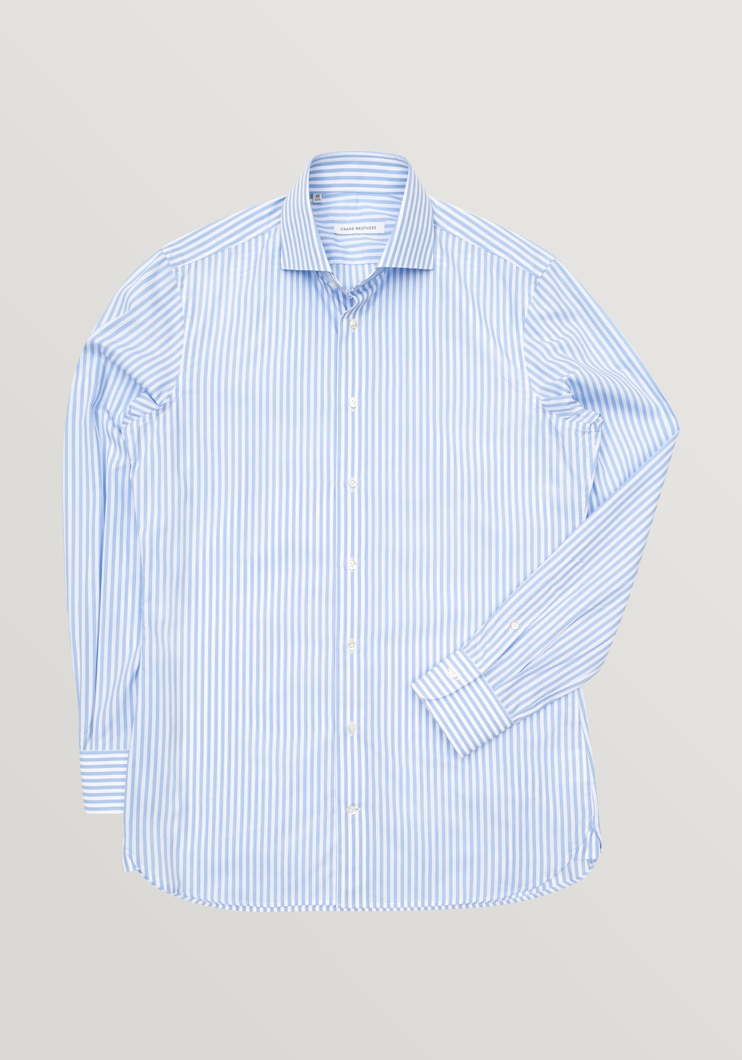 Cutaway Collar Shirt - Sky Blue Bengal Stripe