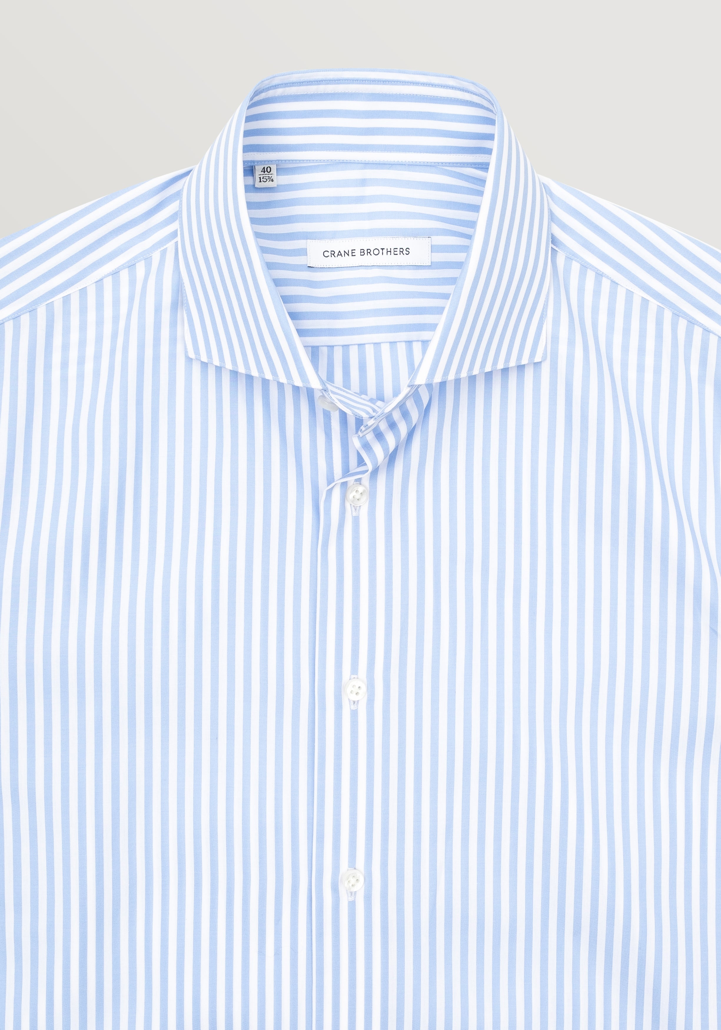 Cutaway Collar Shirt - Sky Blue Bengal Stripe