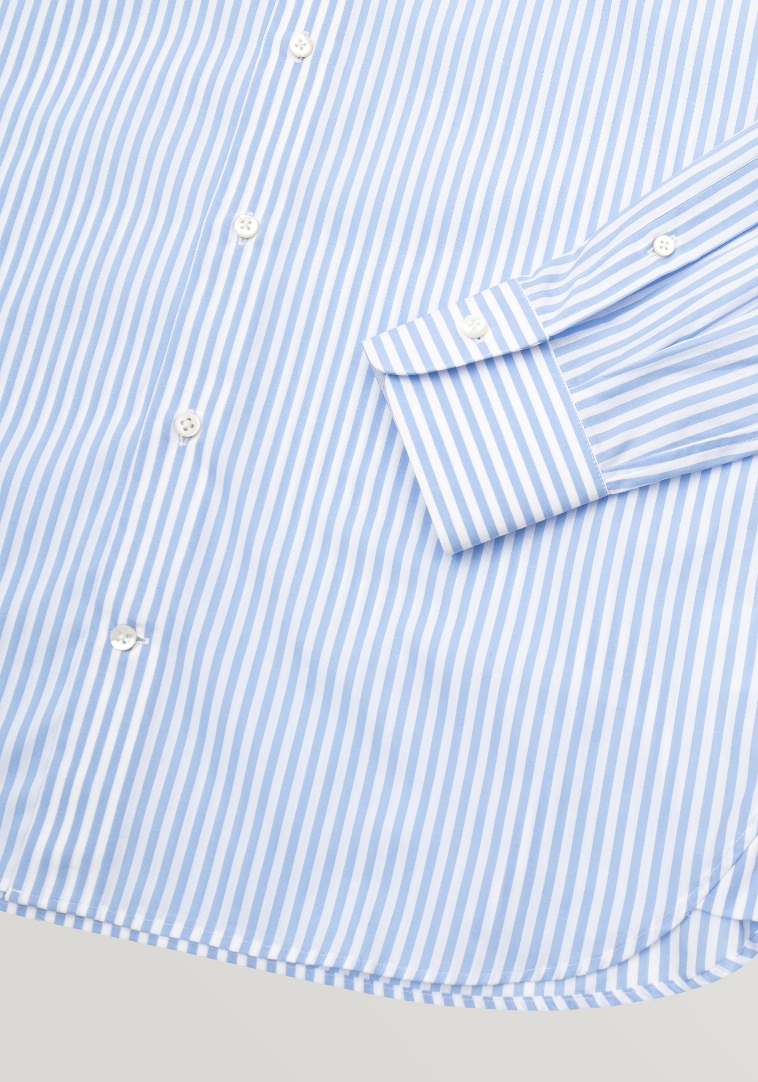 Cutaway Collar Shirt - Sky Blue Bengal Stripe