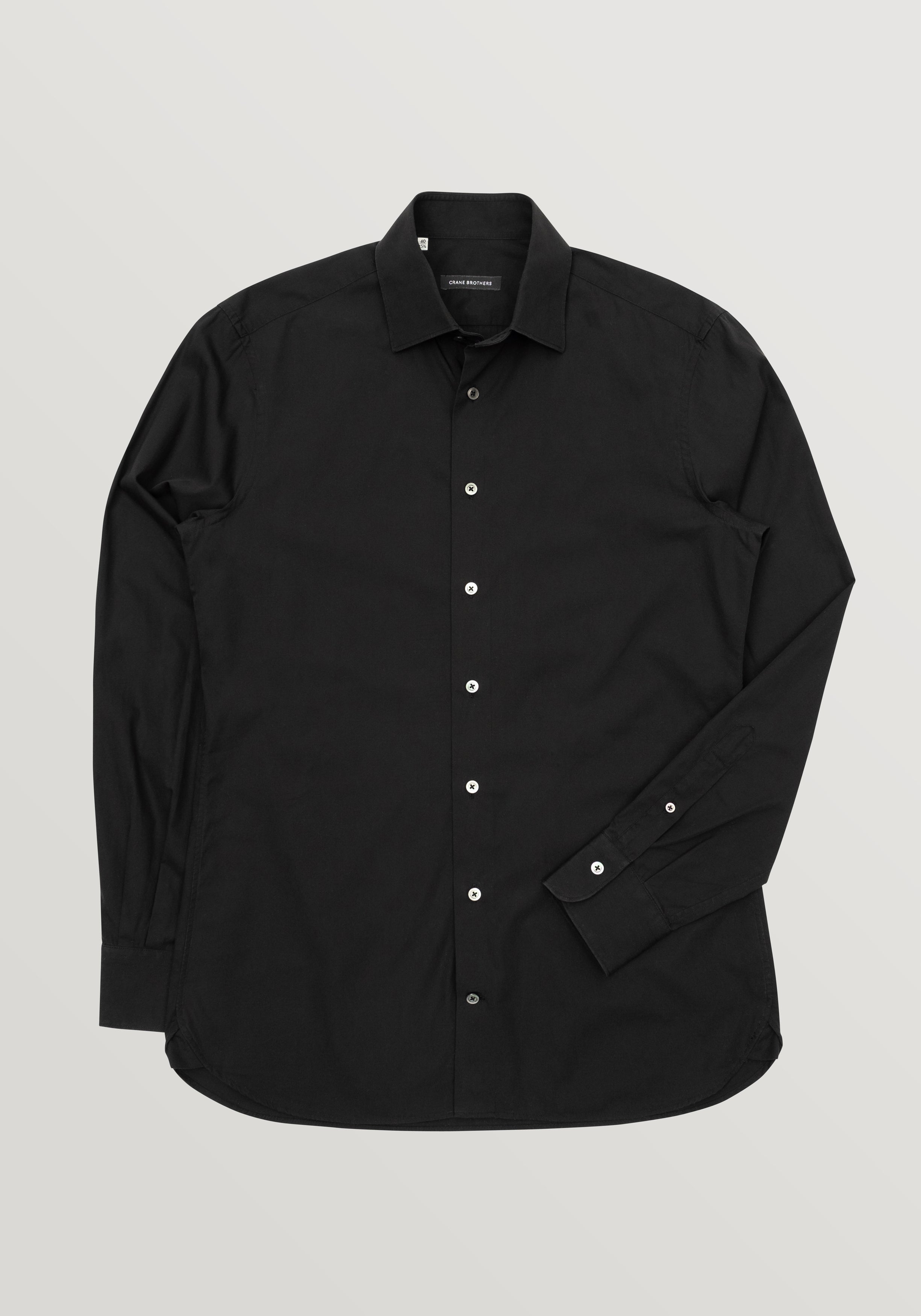 Strike Shirt - Black Poplin