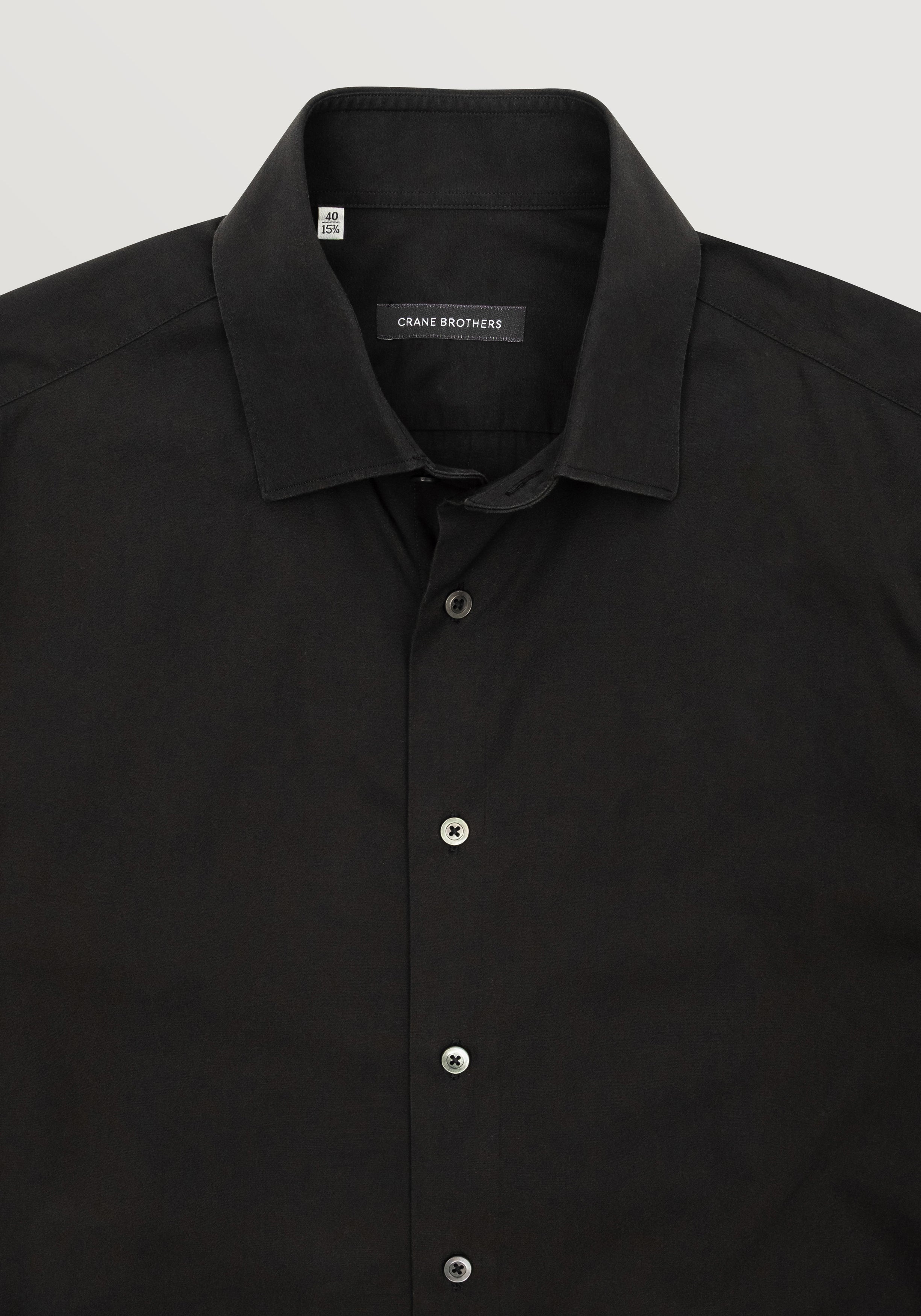 Strike Shirt - Black Poplin