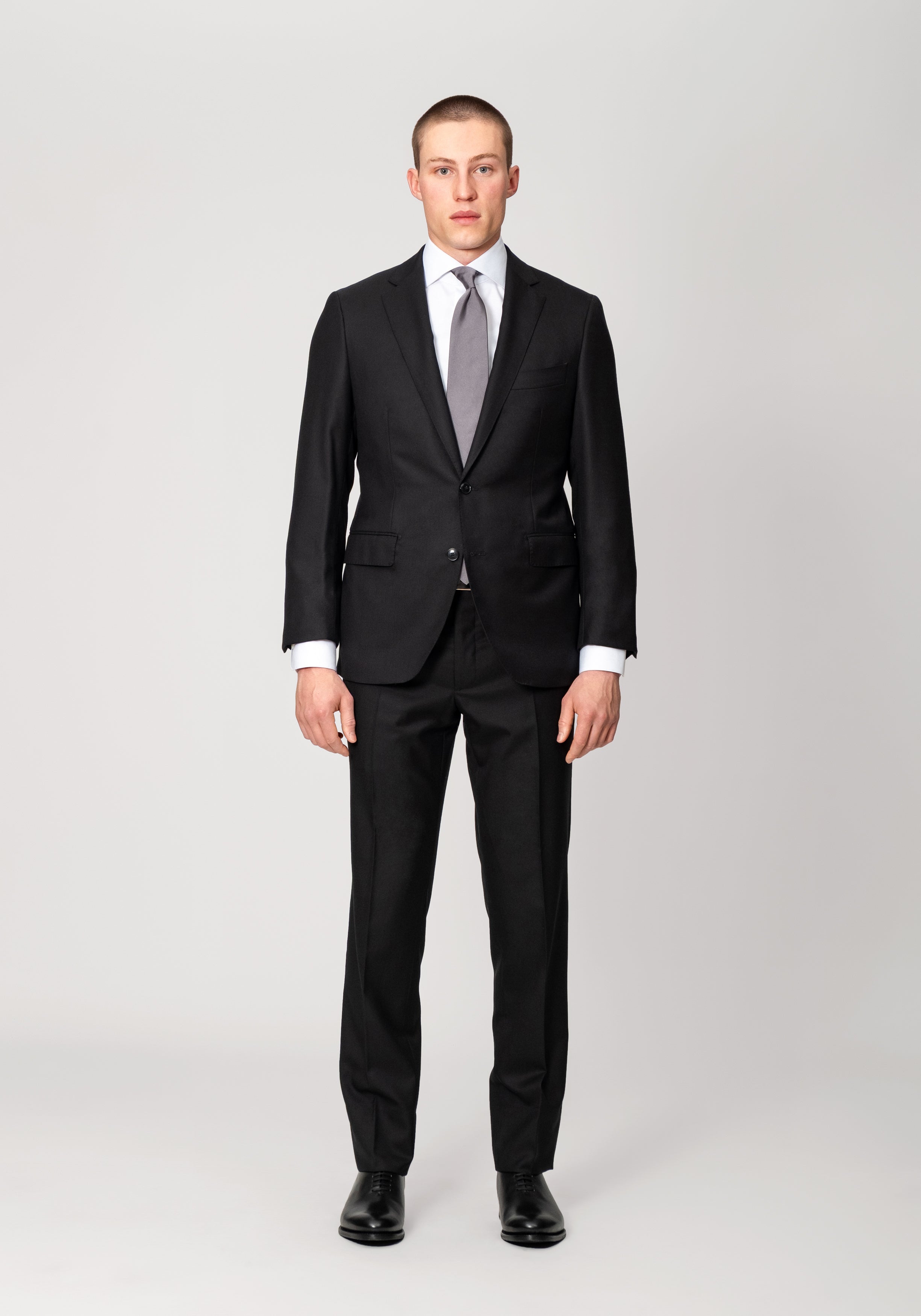 Milano Merino Slim Suit - Black