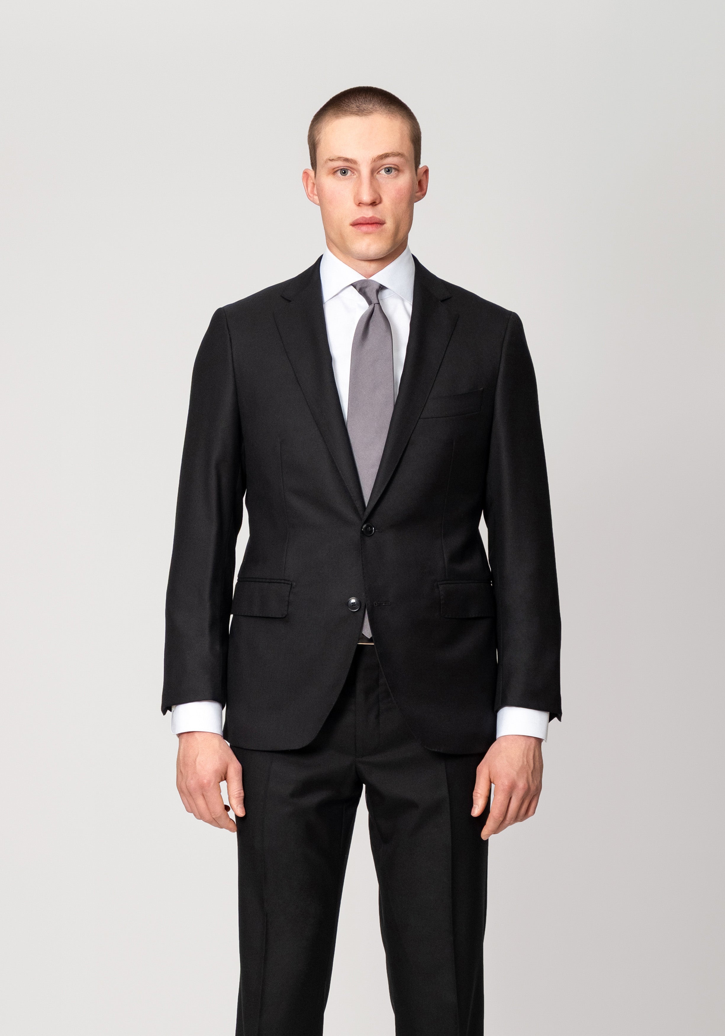 Milano Merino Slim Suit - Black