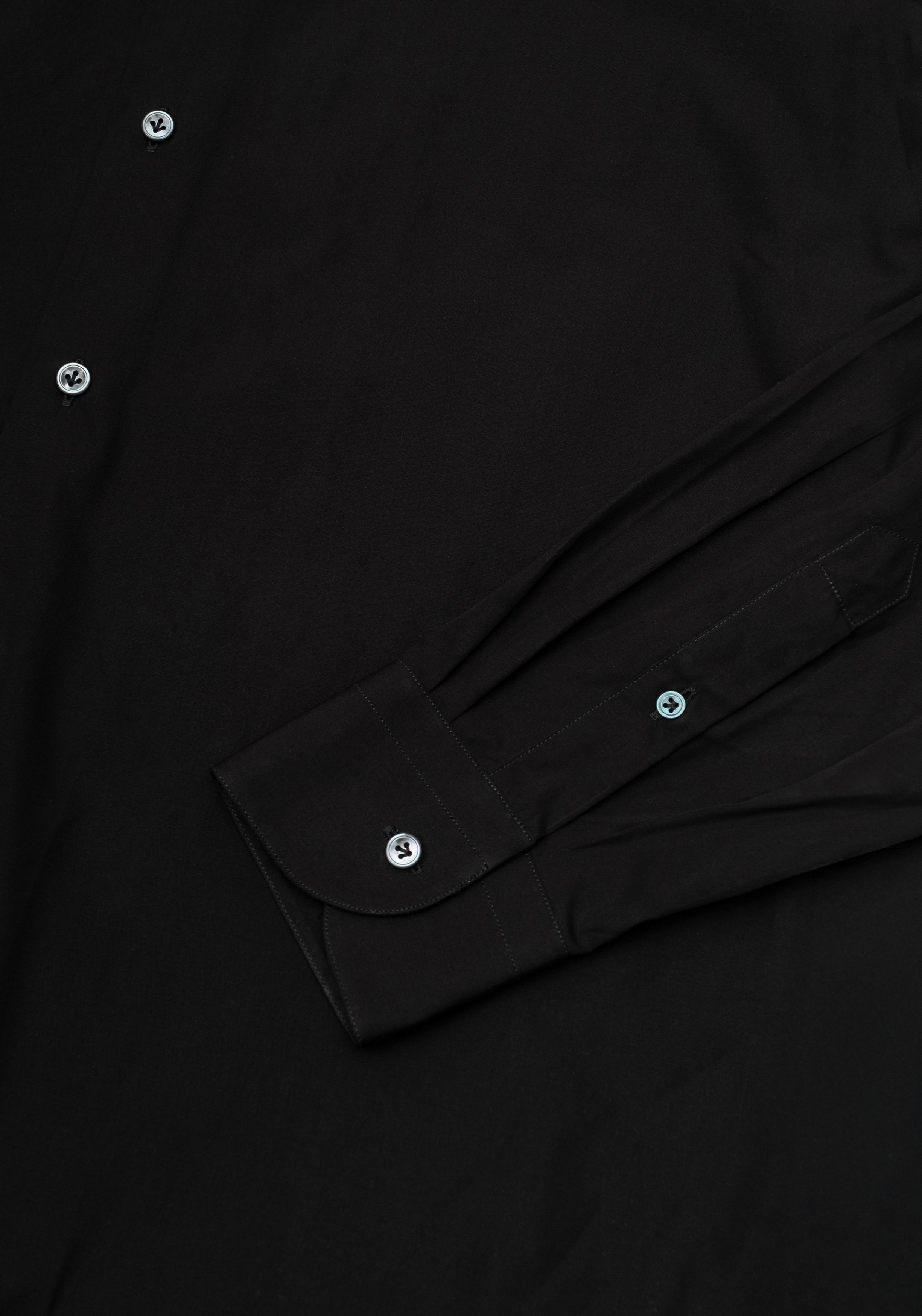Alto Handmade Spread-Collar Shirt - Black