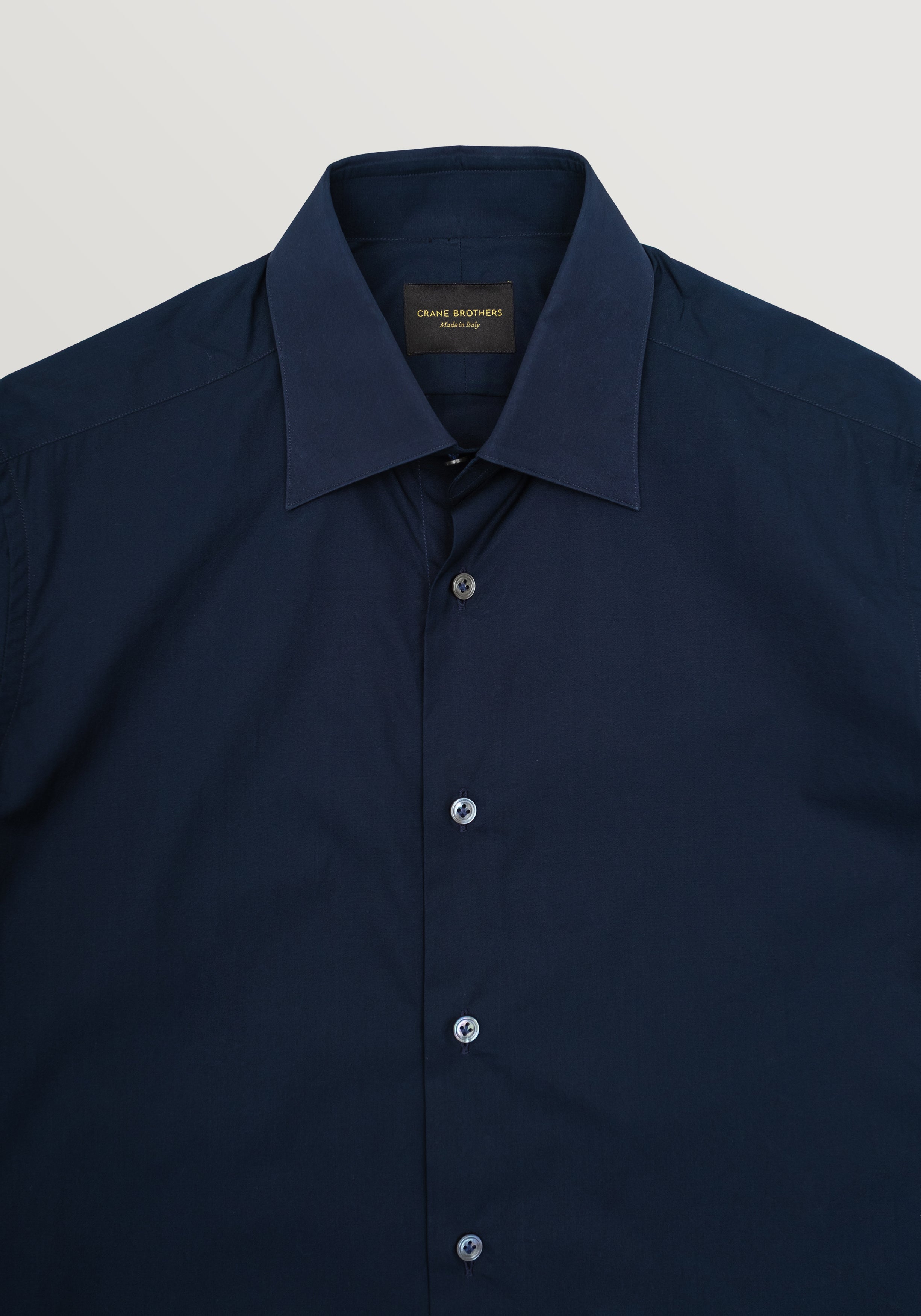 Alto Handmade Spread-Collar Shirt - Navy