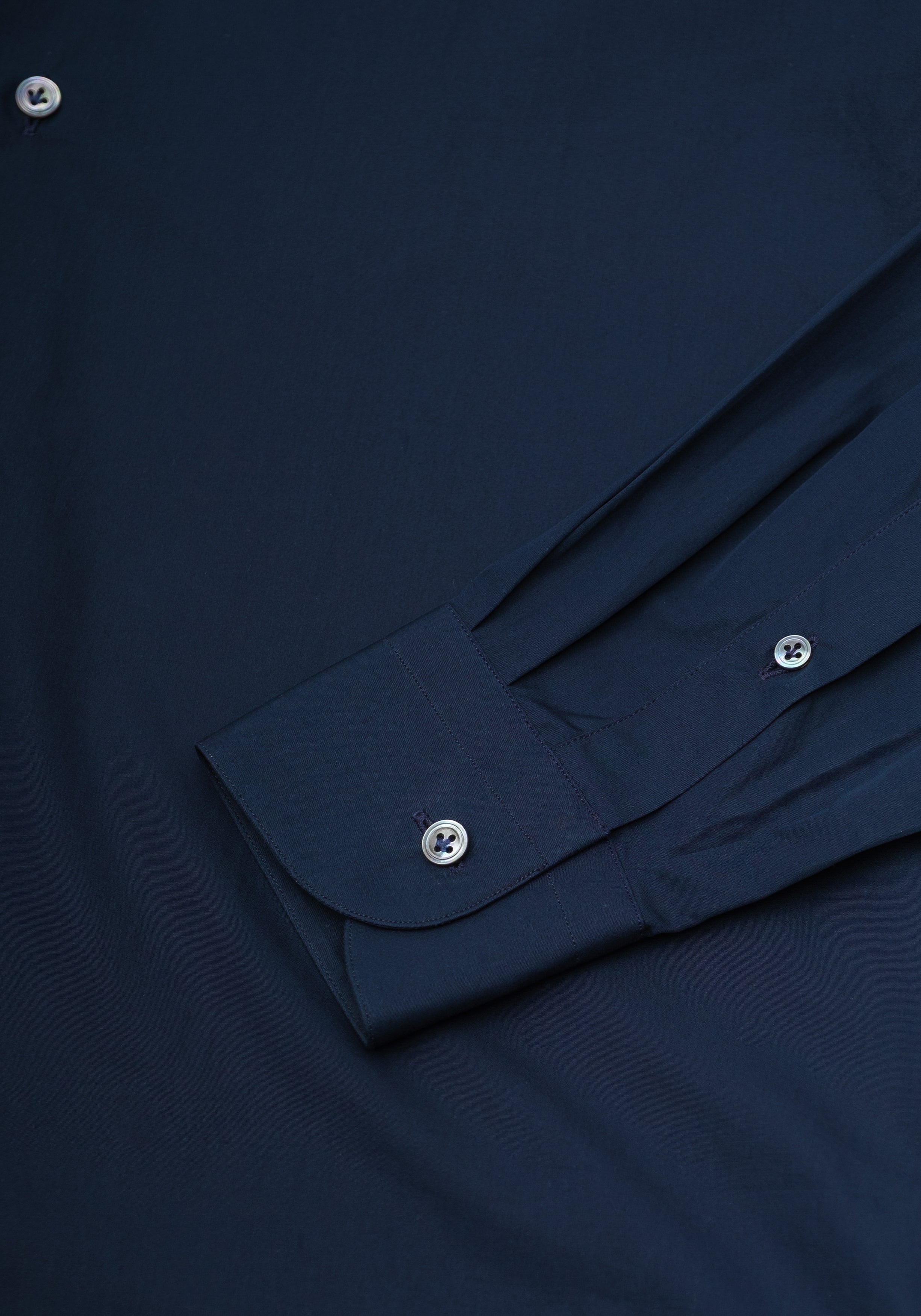 Alto Handmade Spread-Collar Shirt - Navy