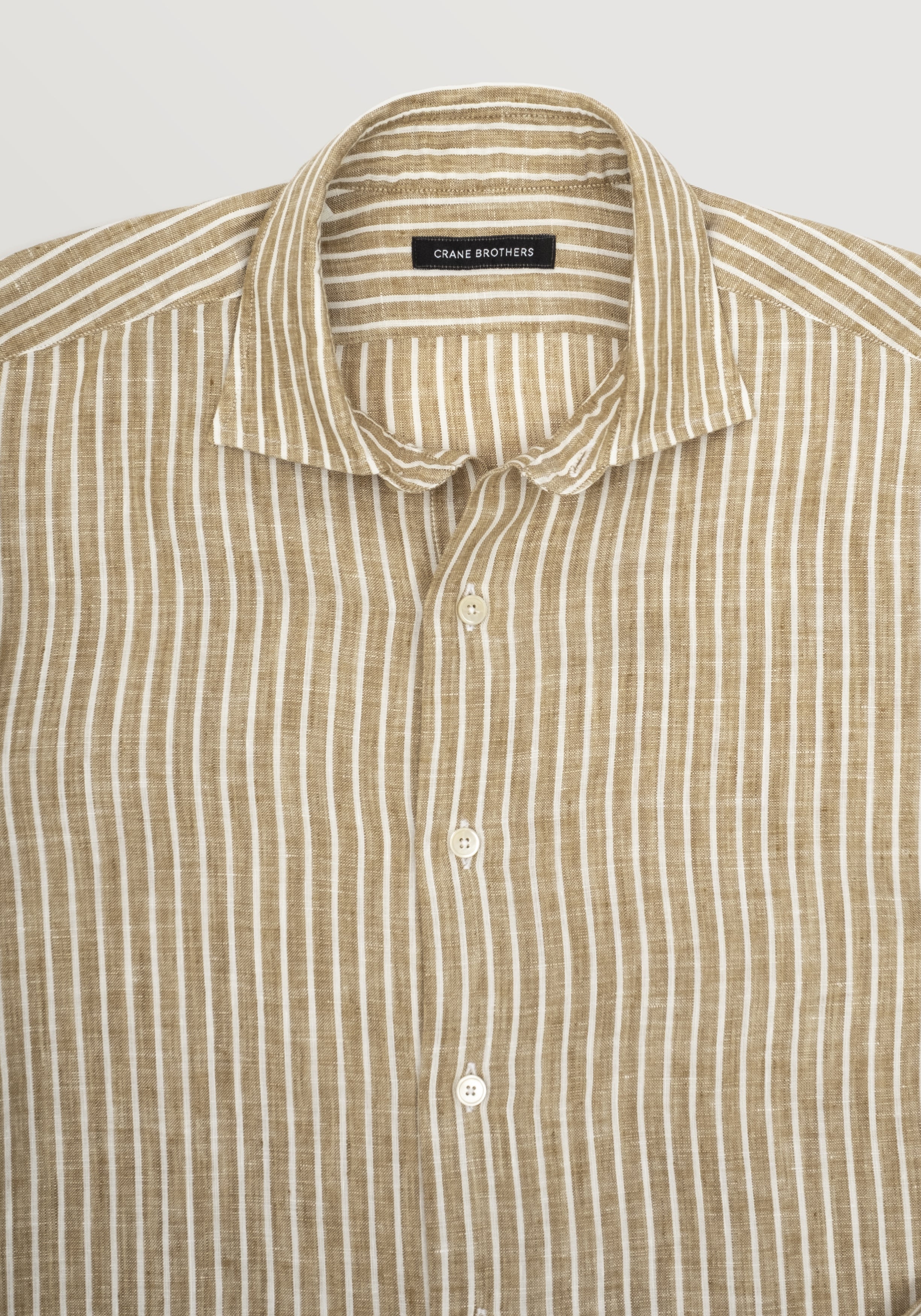 Capri Linen Stripe Shirt - Flax