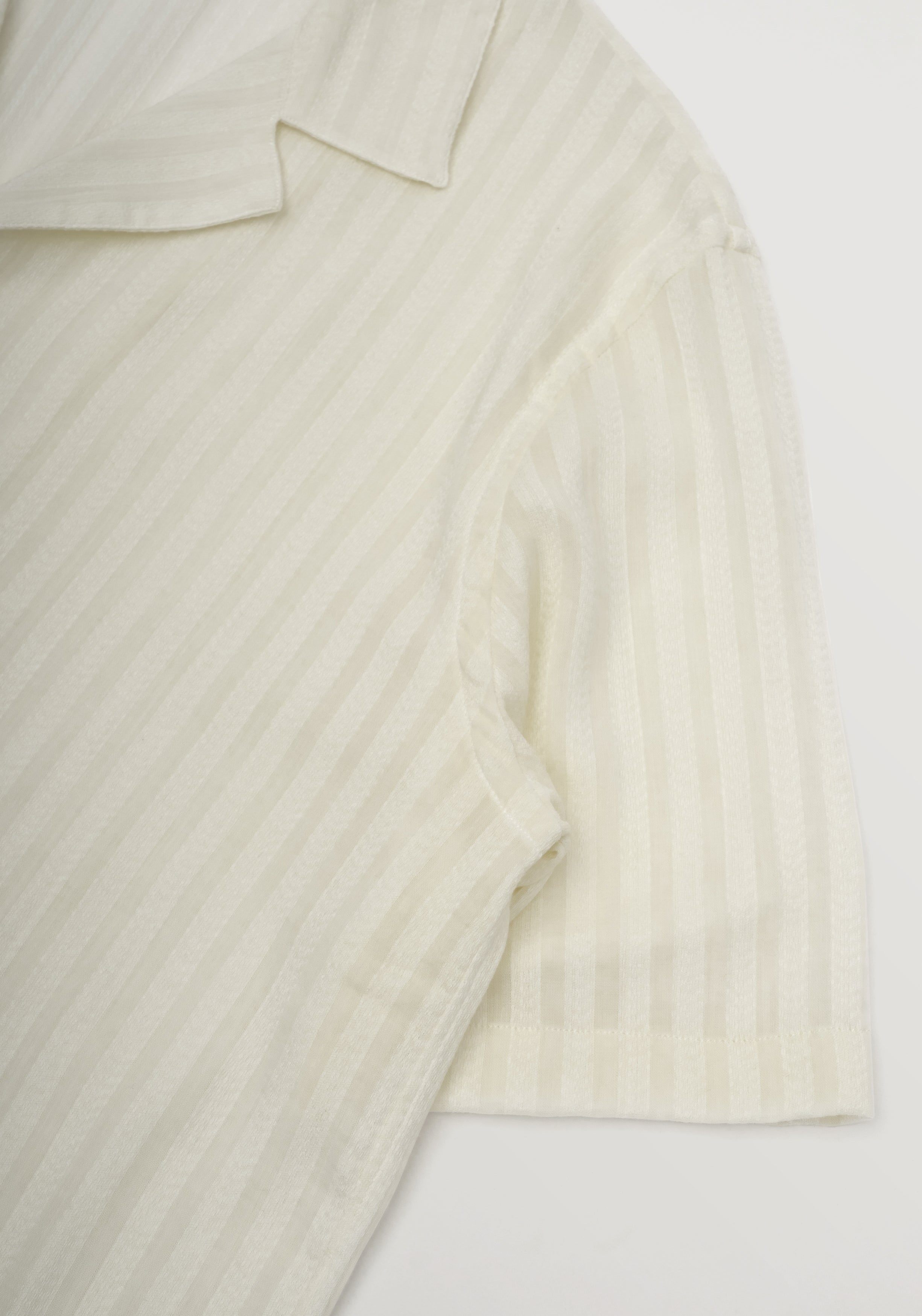 Como Textured Cotton Shirt - White