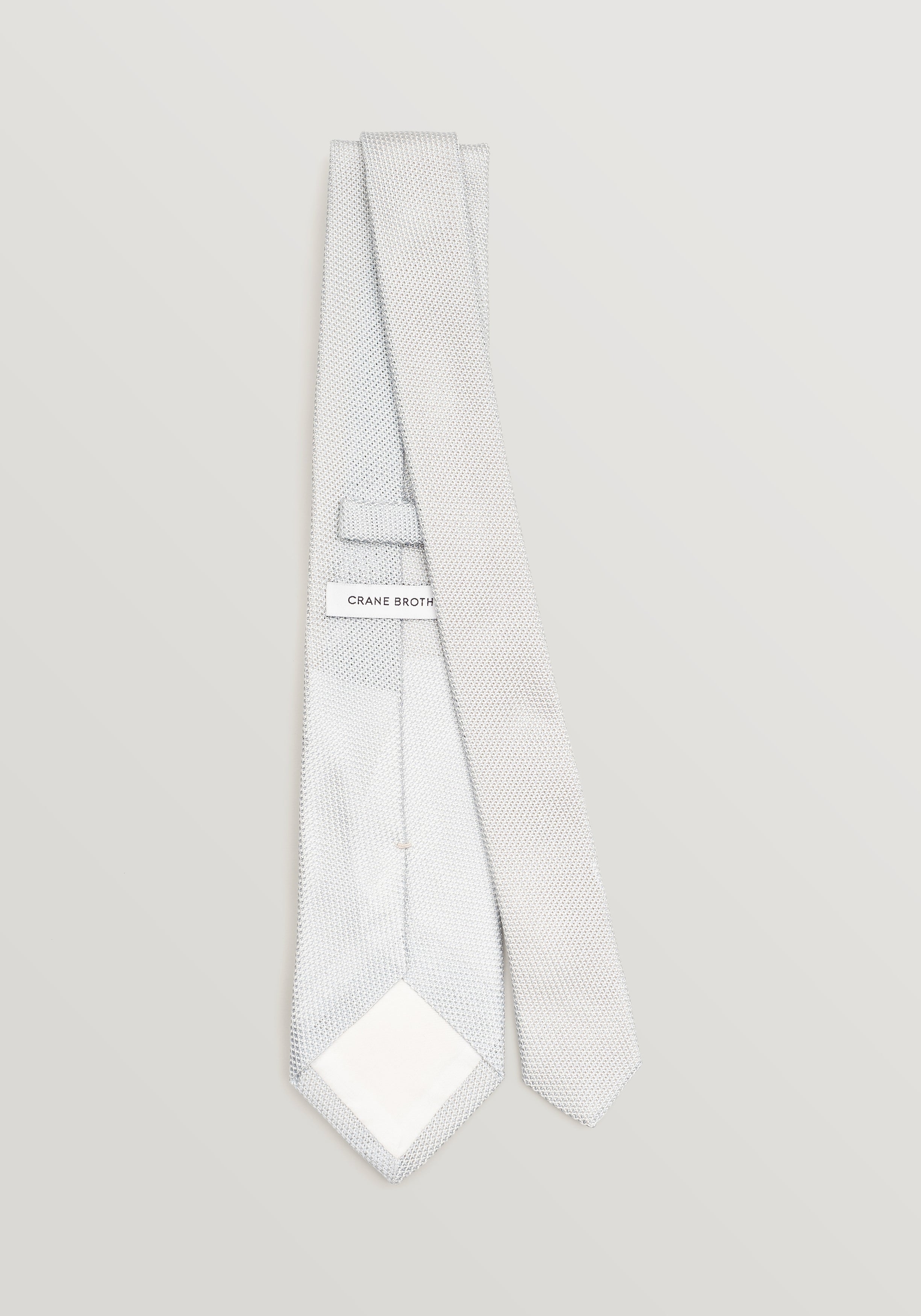 Grenadine Tie - Arctic Blue & White