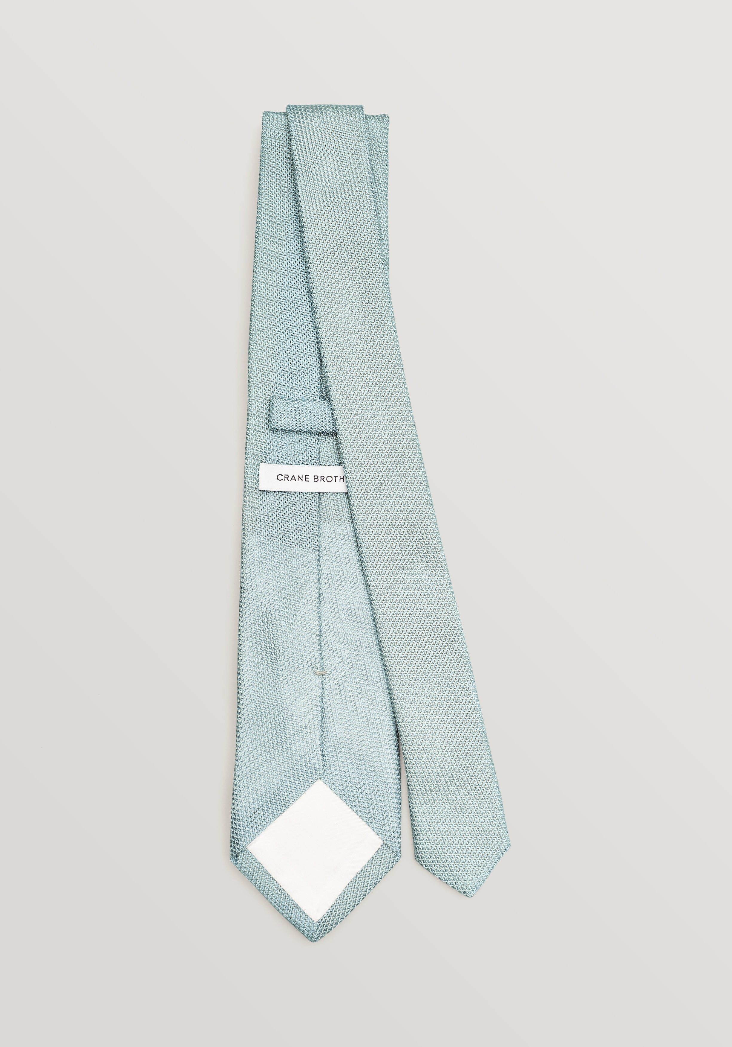 Grenadine Tie - Arctic Blue & White