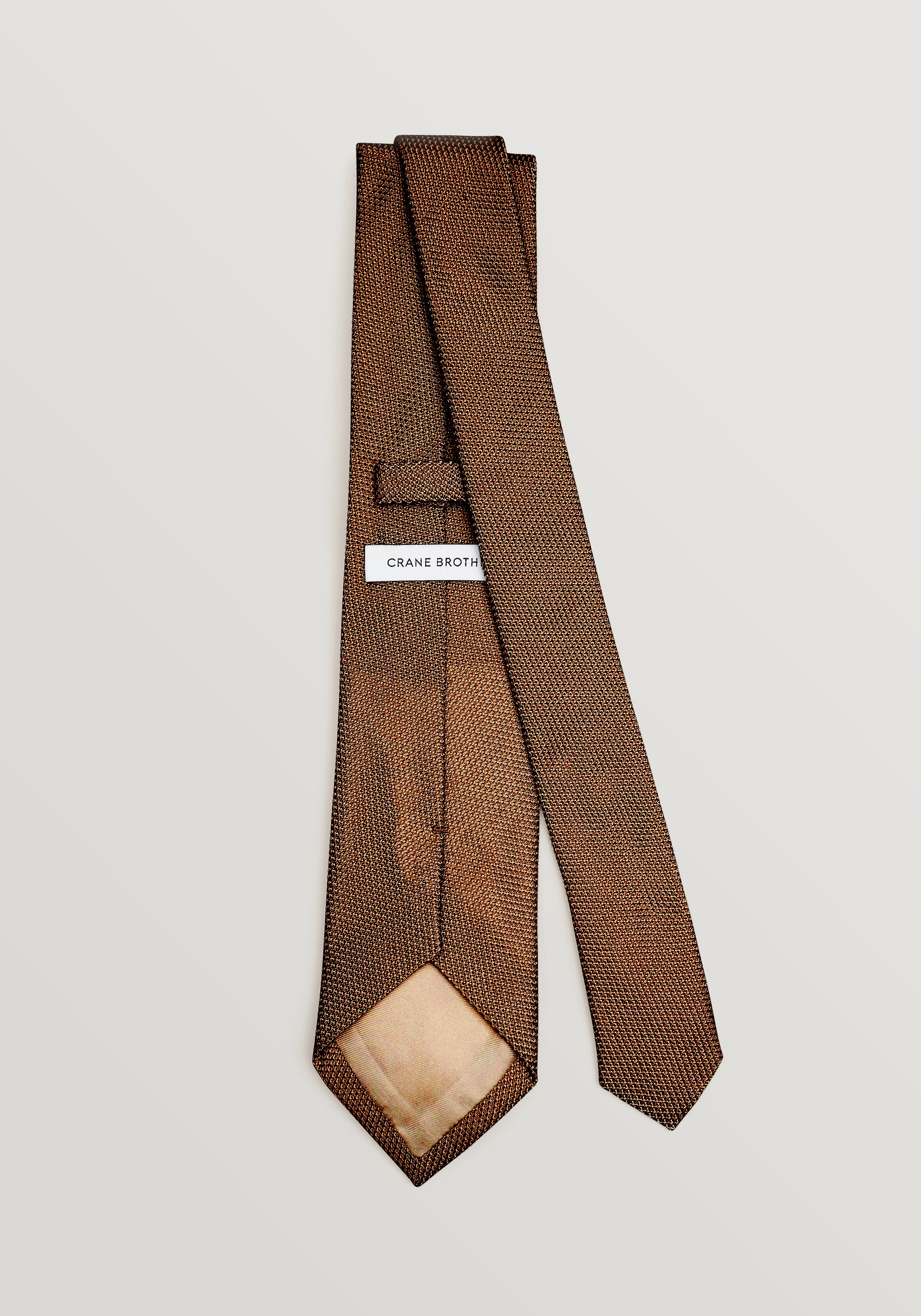 Grenadine Silk Tie - Cognac