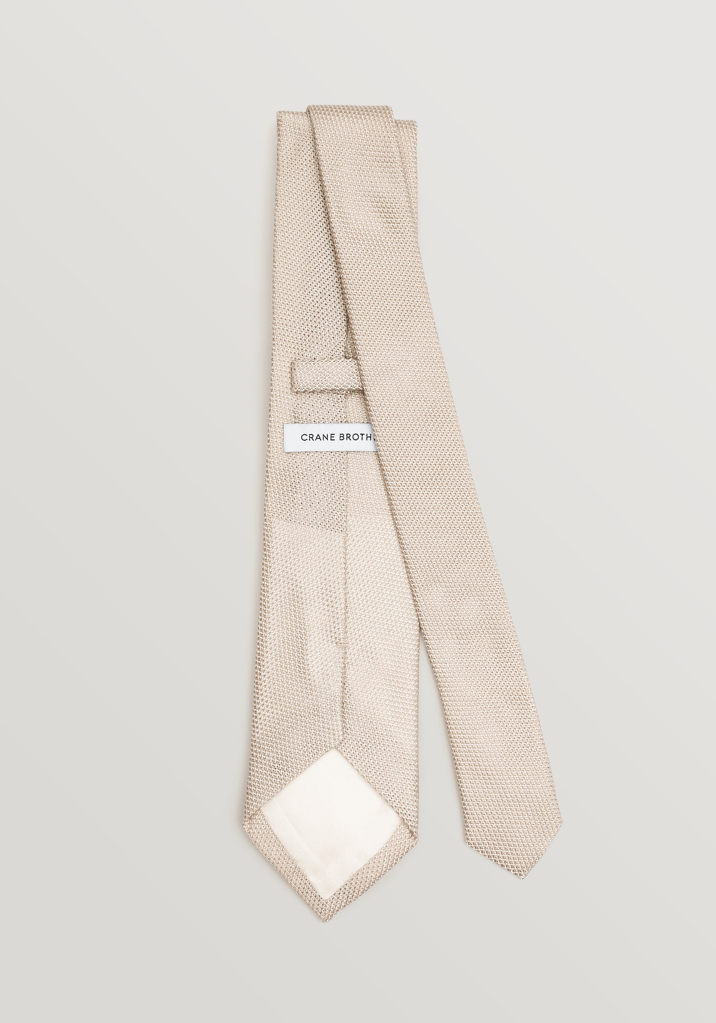 Grenadine Silk Tie - Cream
