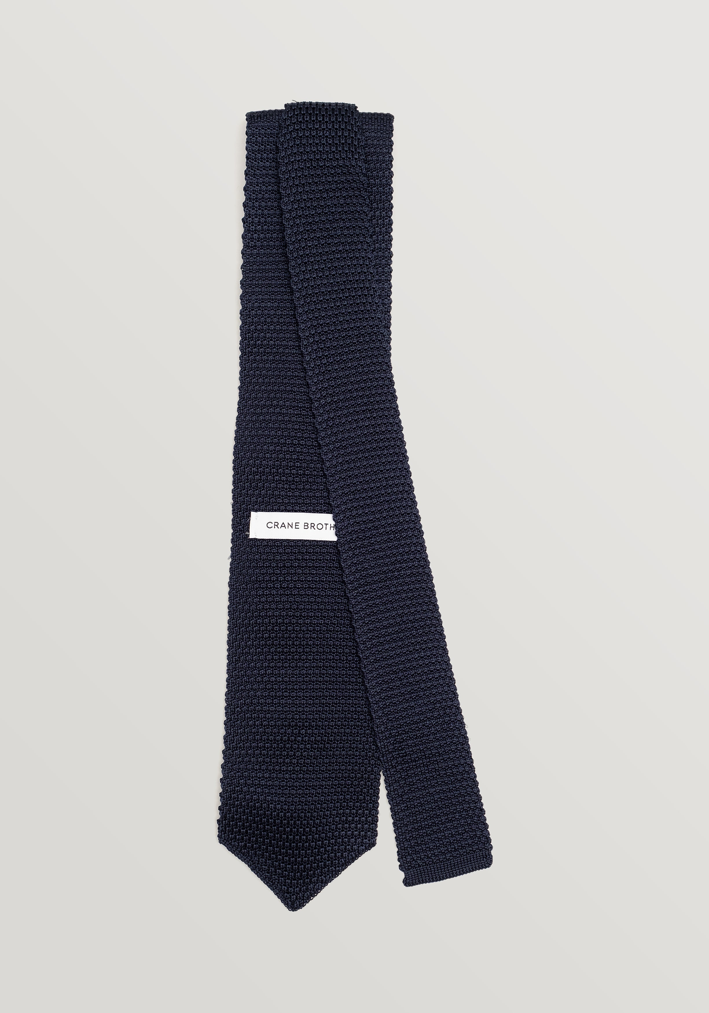 Knitted Silk Tie - French Navy