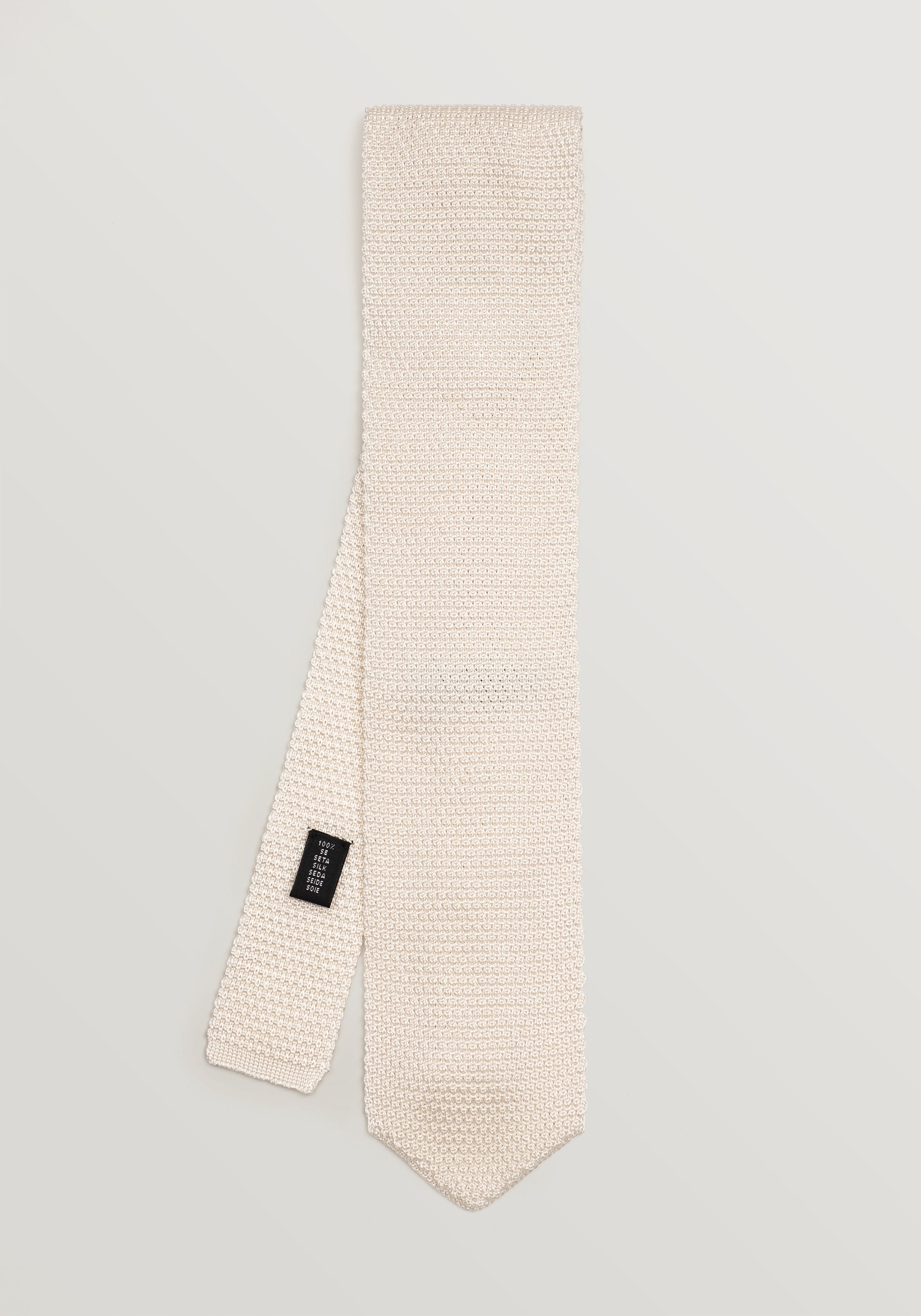 Knitted Silk Tie - Vanilla