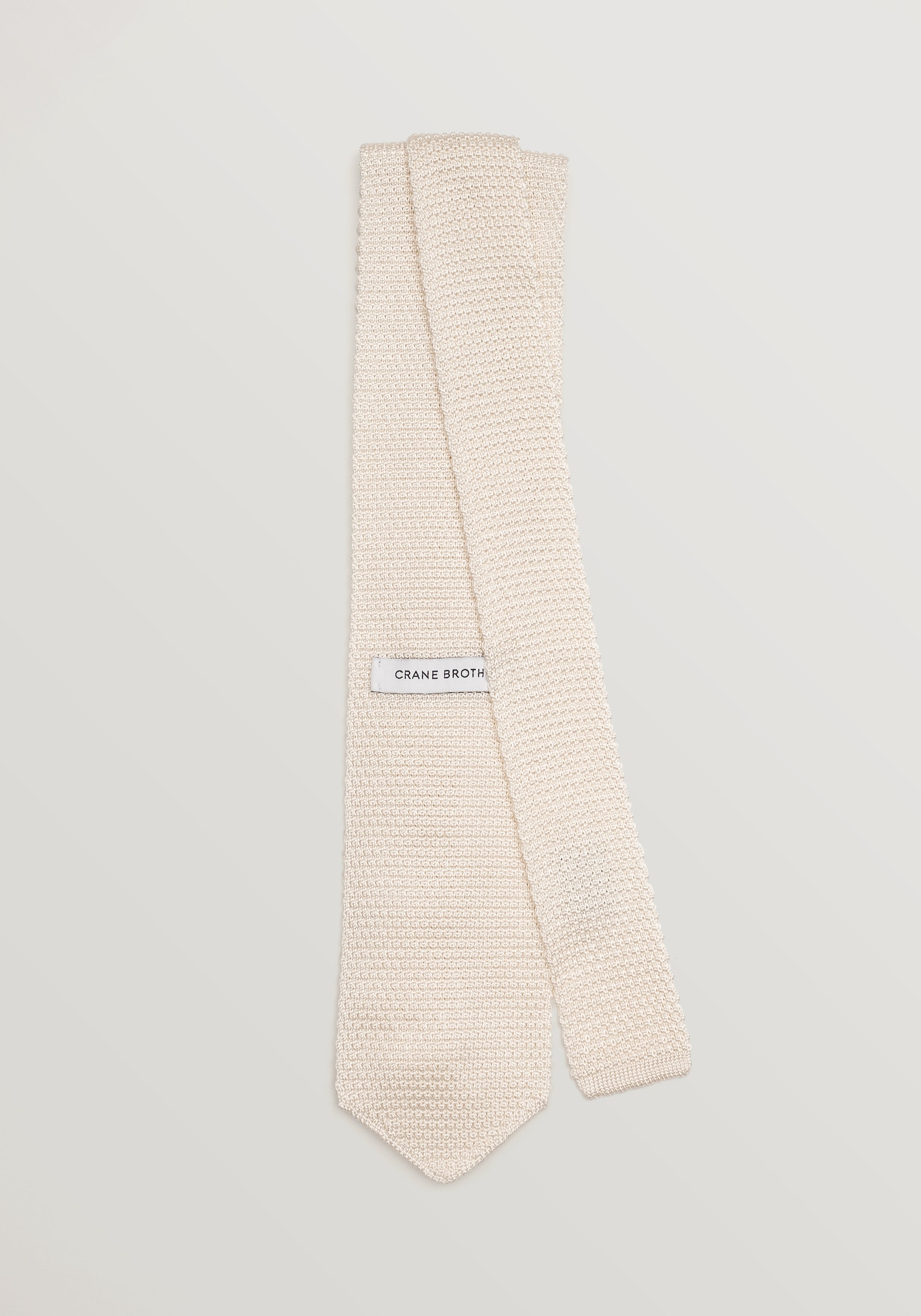 Knitted Silk Tie - Vanilla