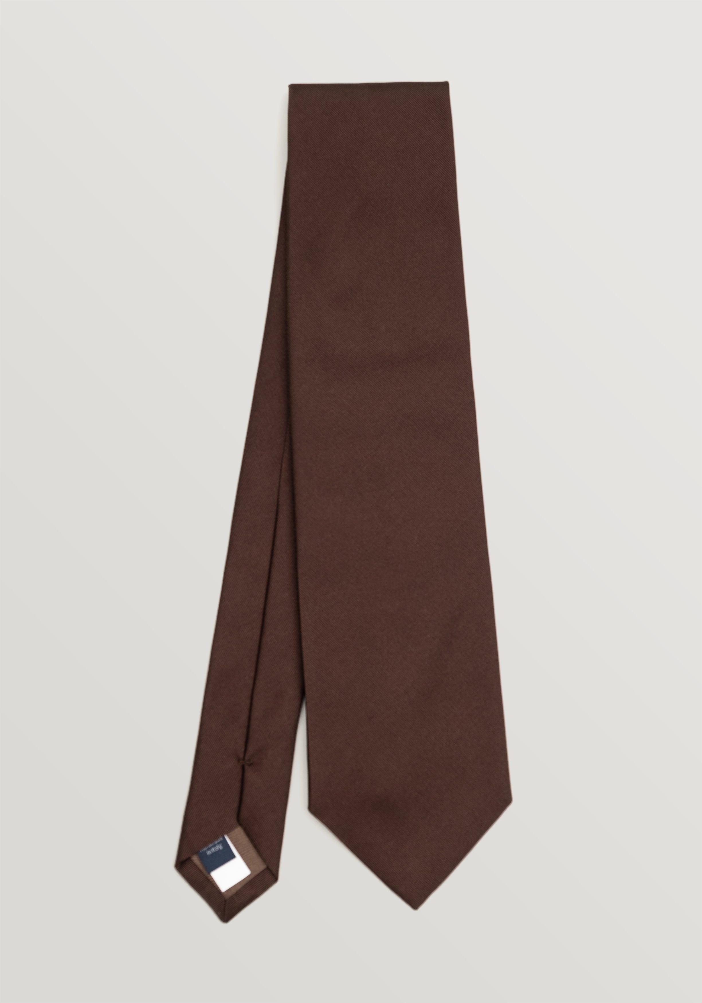 Silk Twill Tie - Dark Brown
