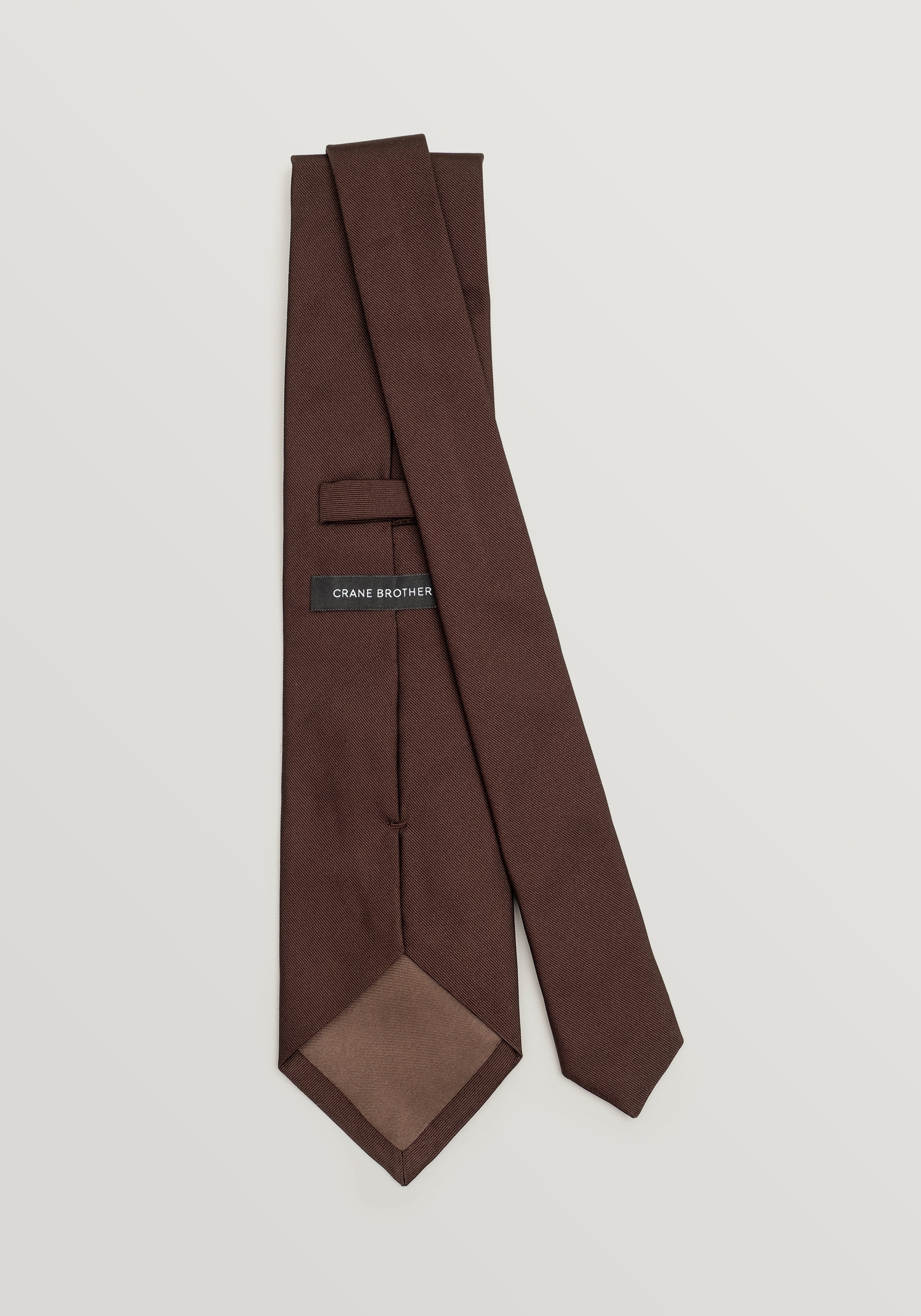 Silk Twill Tie - Dark Brown