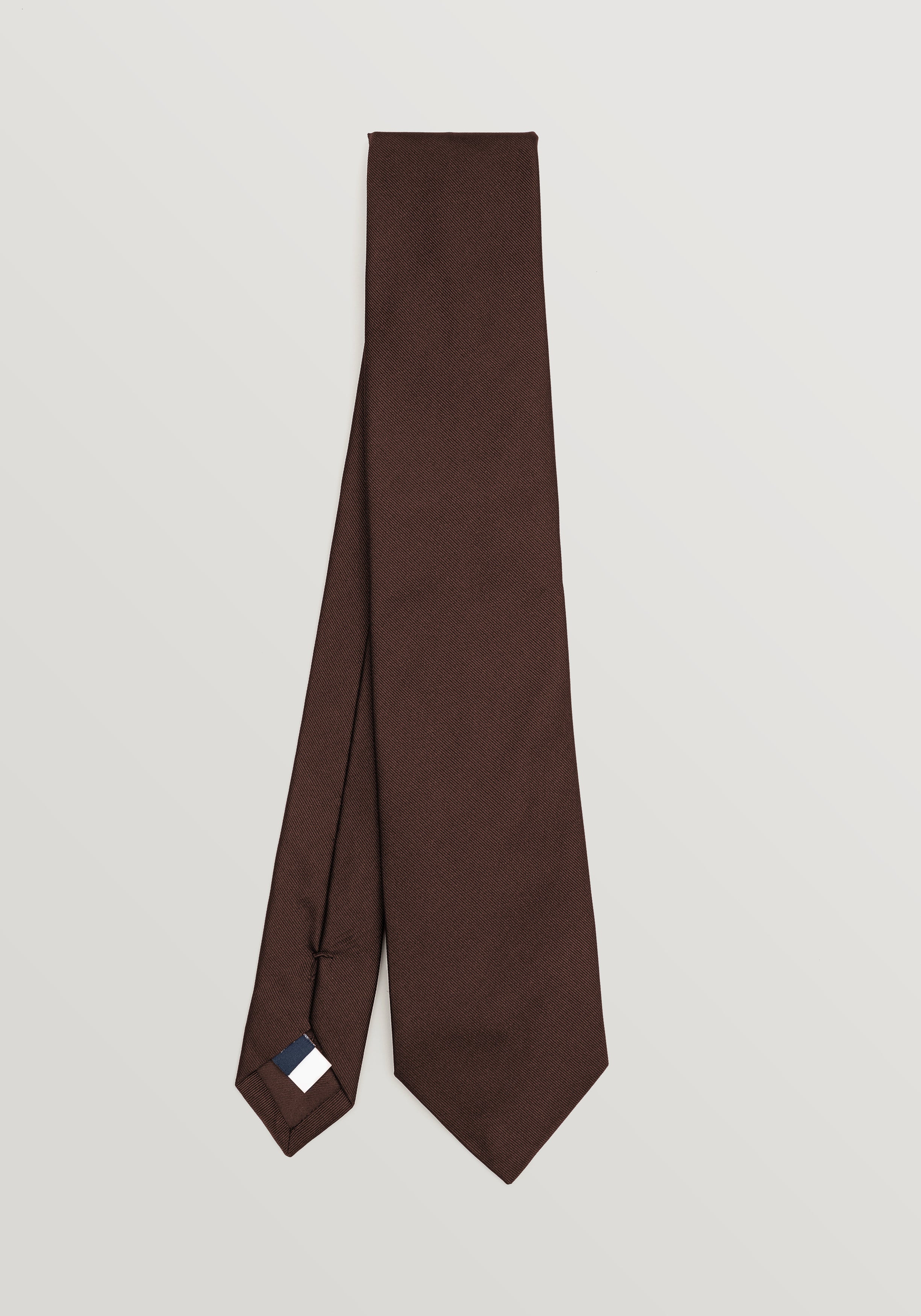 Silk Twill Tie - Dark Brown