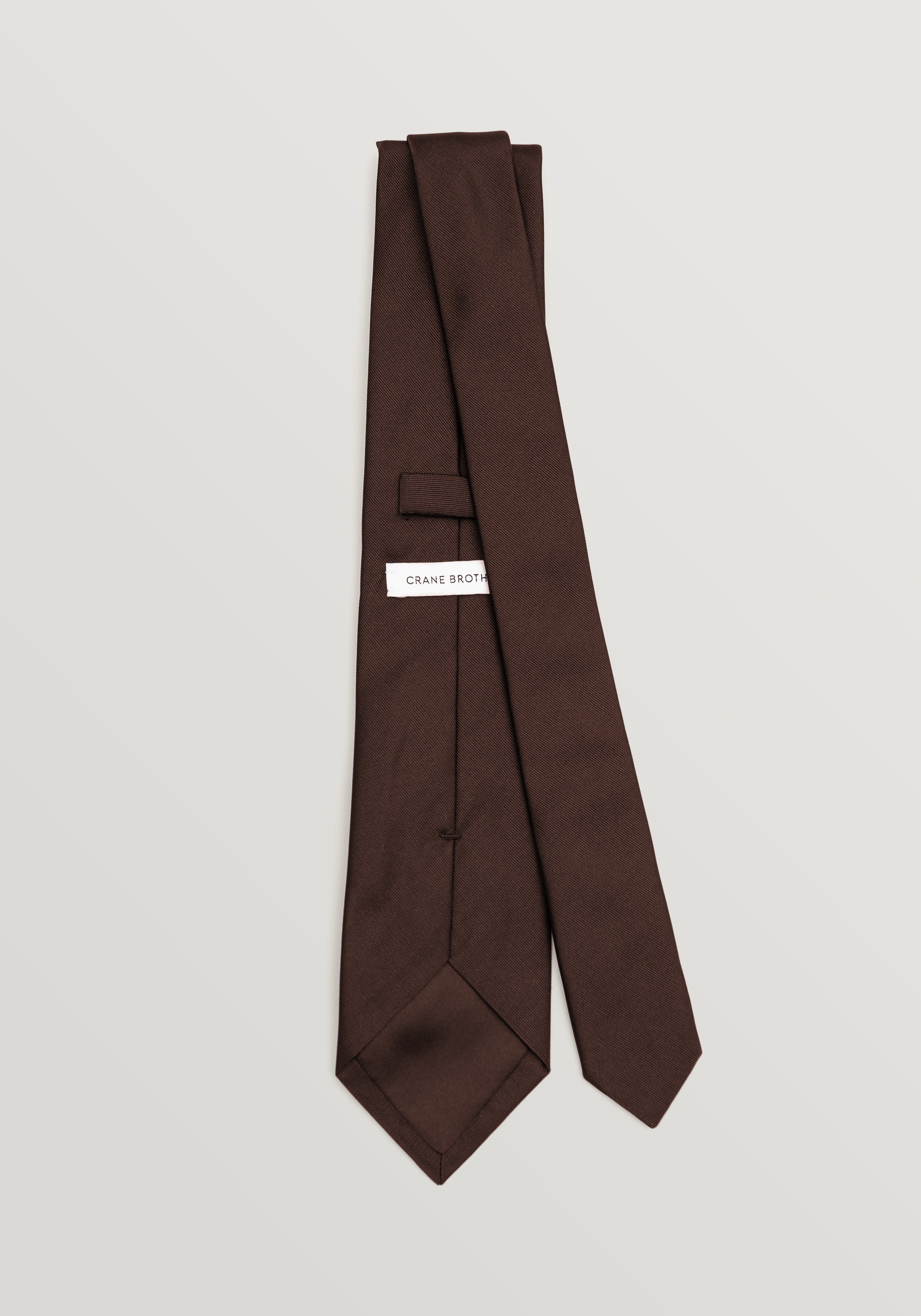 Silk Twill Tie - Dark Brown
