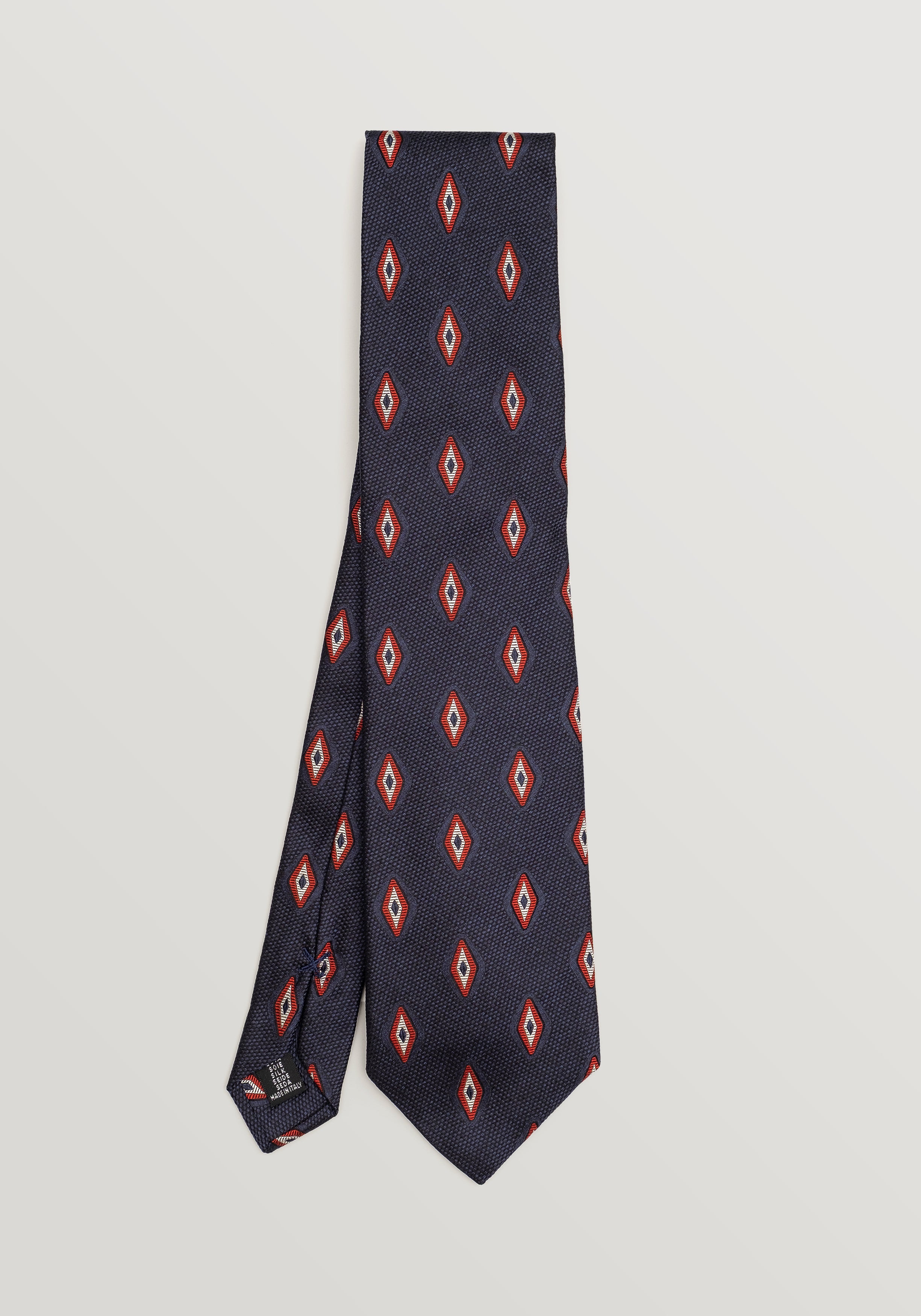 Coronari Silk Tie - Midnight Rhombus