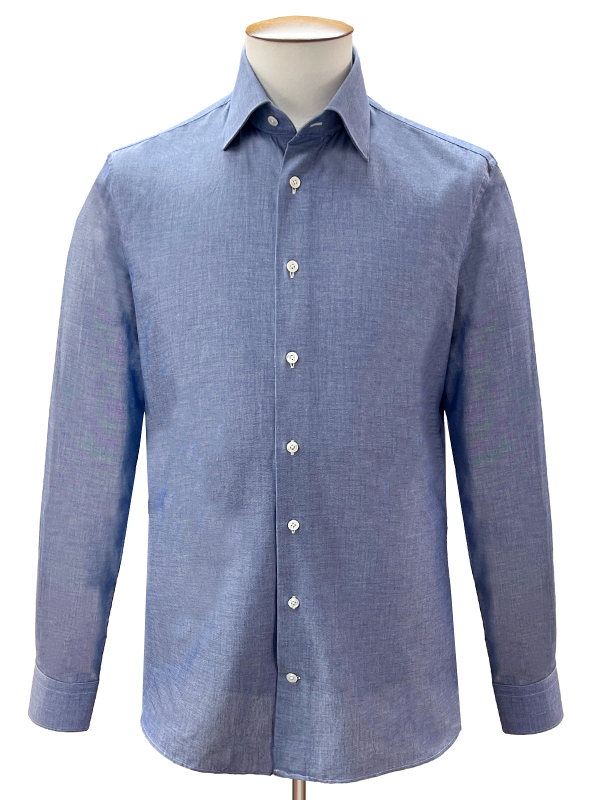 Chambray Cutaway Collar Shirt - Zenith Blue