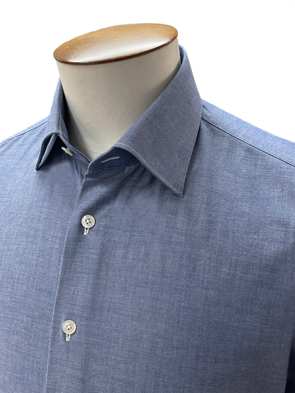 Chambray Cutaway Collar Shirt - Zenith Blue