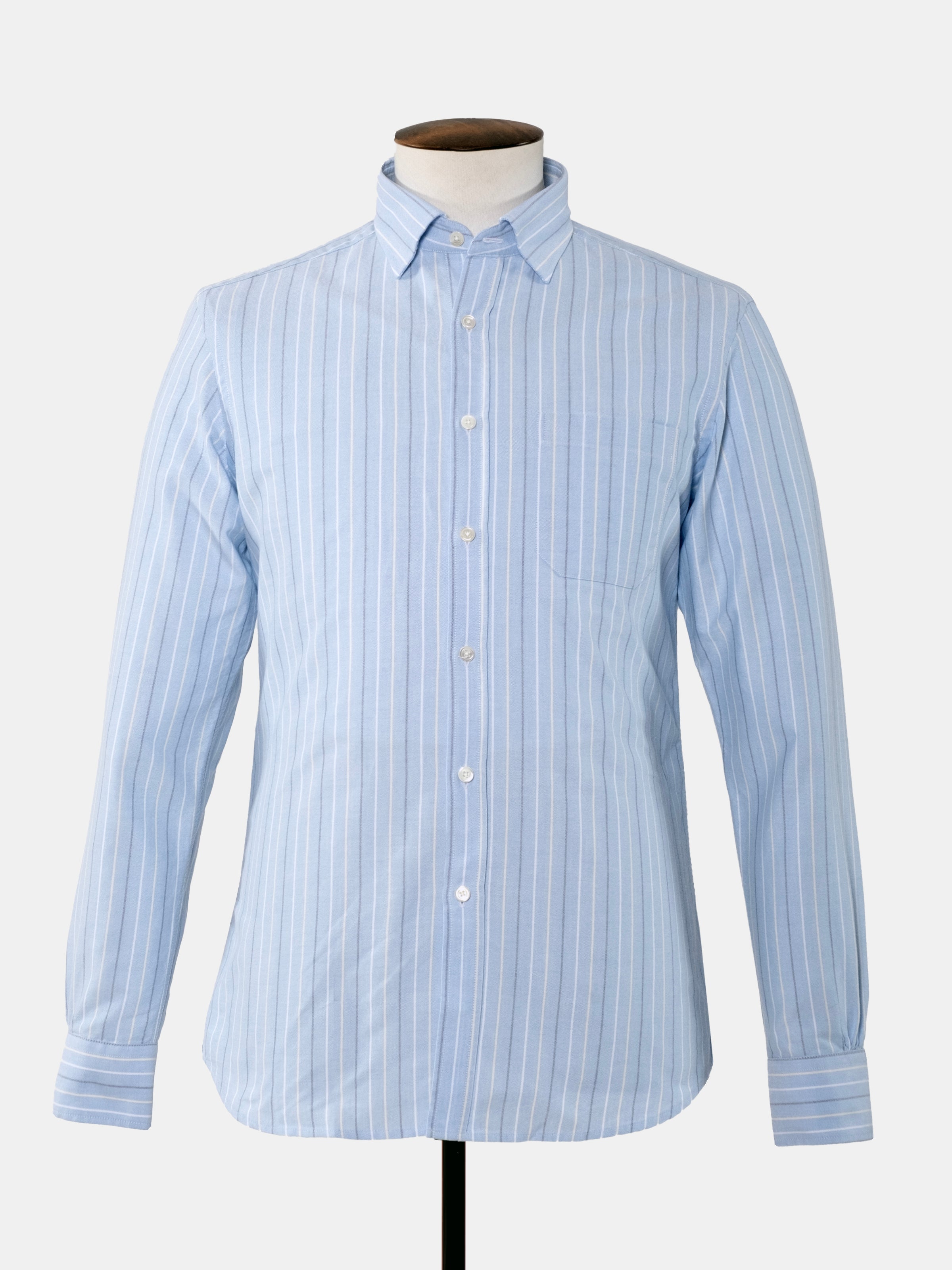 Christian Kimber Essential Oxford Shirt - Blue Summer Stripe