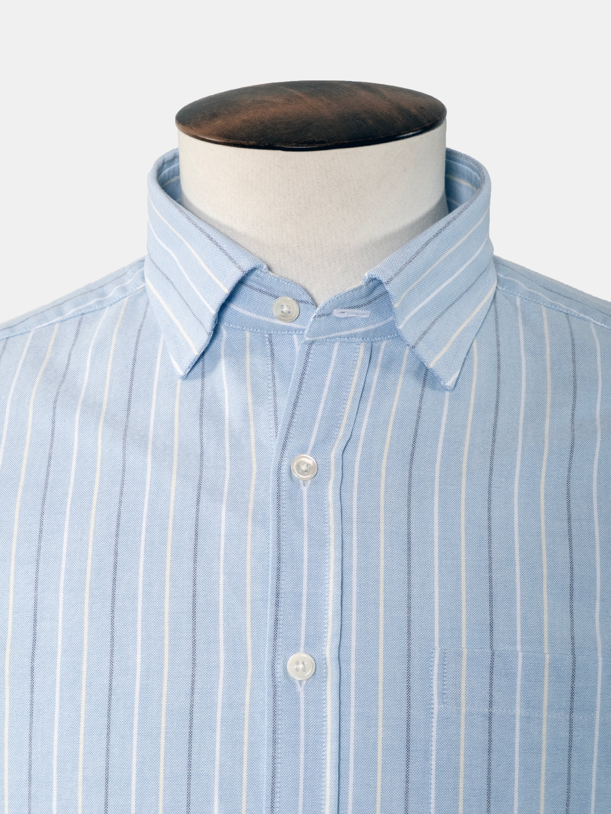Christian Kimber Essential Oxford Shirt - Blue Summer Stripe