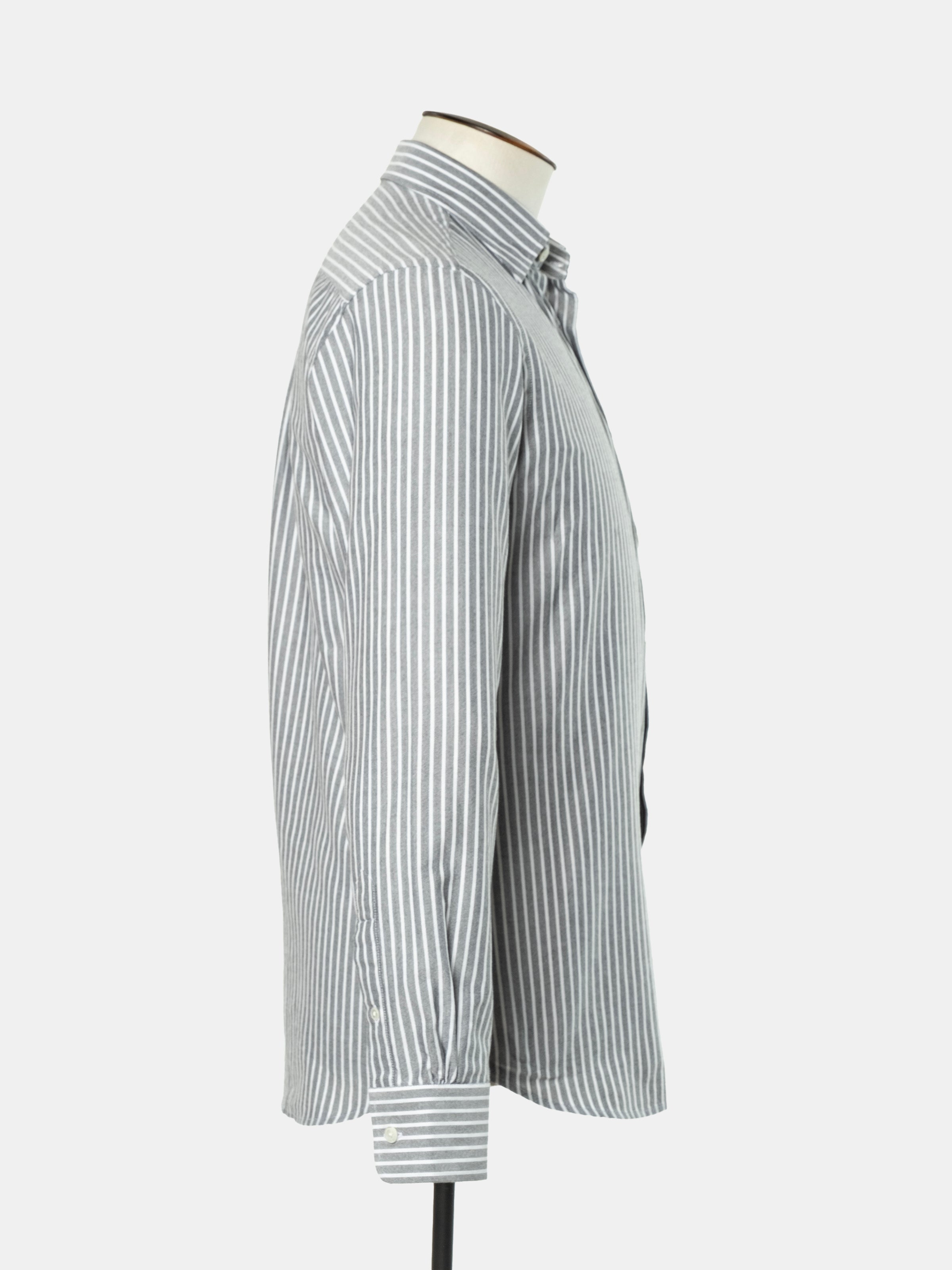 Christian Kimber Fenner Essential Oxford Shirt - Gray Stripe
